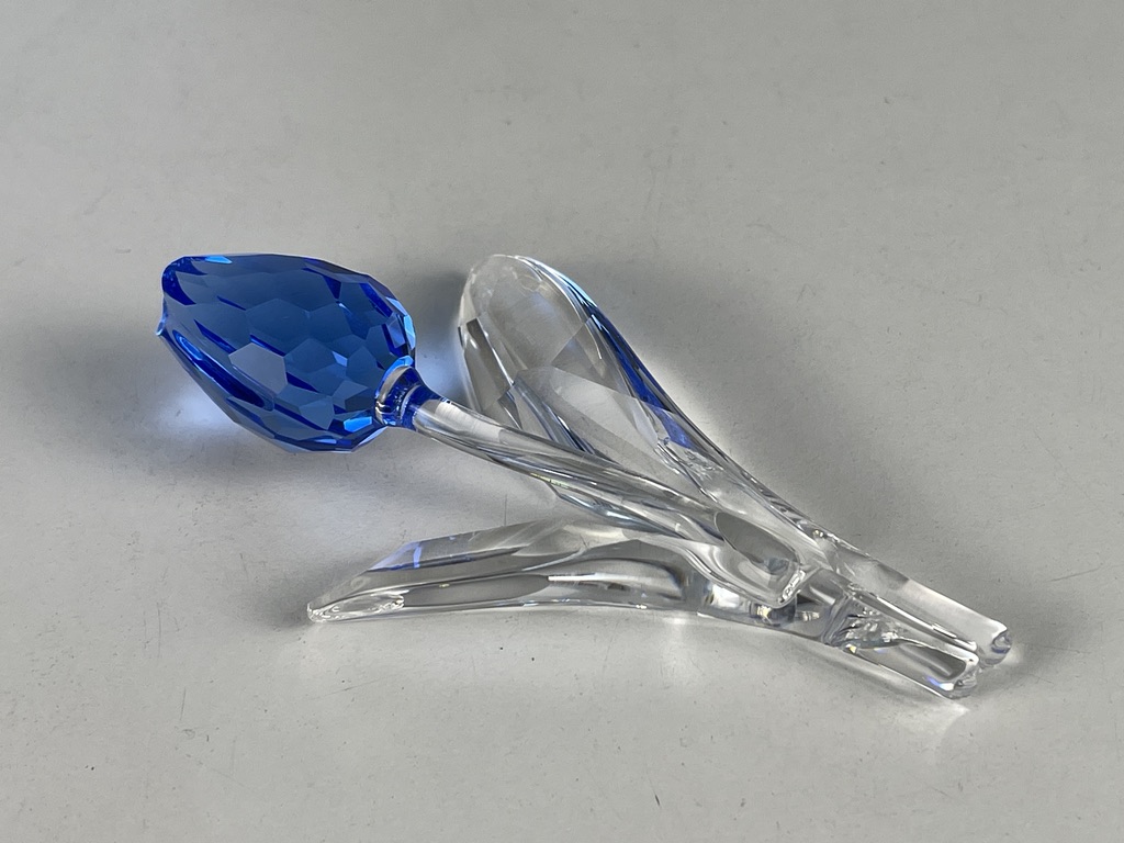 Swarovski Figur Große Tulpe Blau 9 cm Top Zustand  