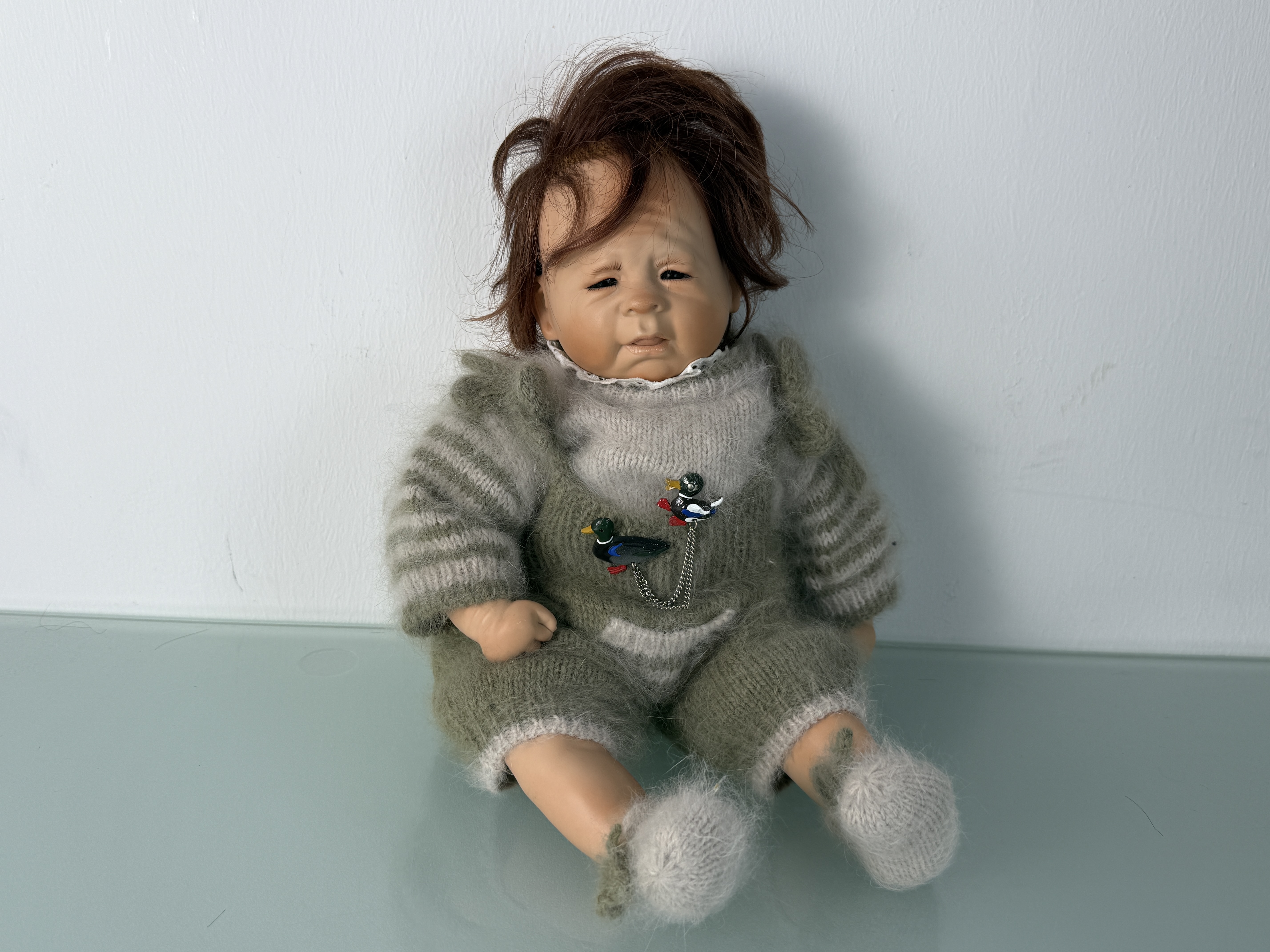 Künstlerpuppe Sammler Porzellan Puppe 45 cm. Top Zustand    
