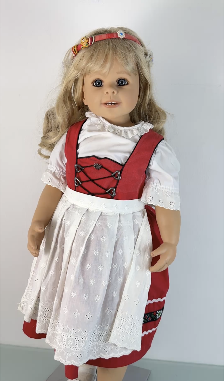 Künstlerpuppe Puppe Monika Peter Leicht Vinyl Puppe 85 cm. Top Zustand 