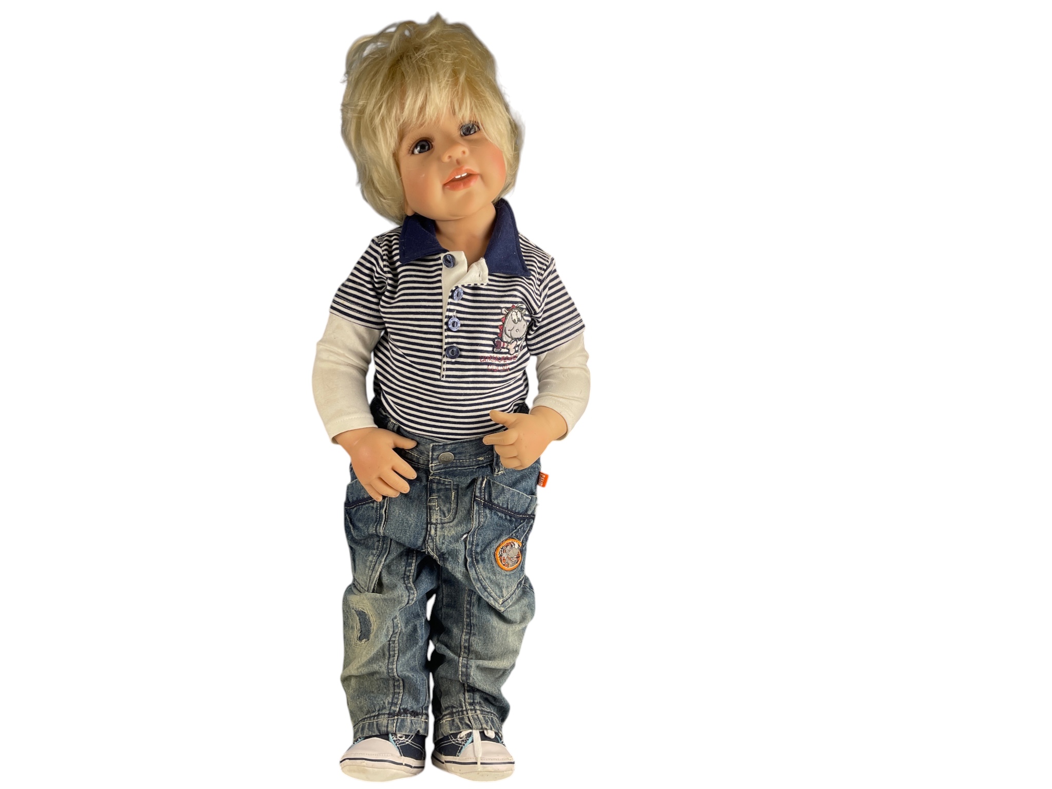 Monika Levenig Künstlerpuppe Vinyl Puppe 70 cm.  Guter Zustand 