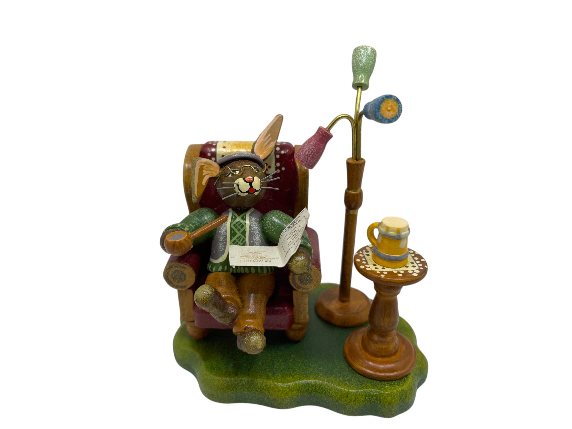 Erzgebirge Sammler Figur Hubrig Hase 10 x 9 cm. Top Zustand    