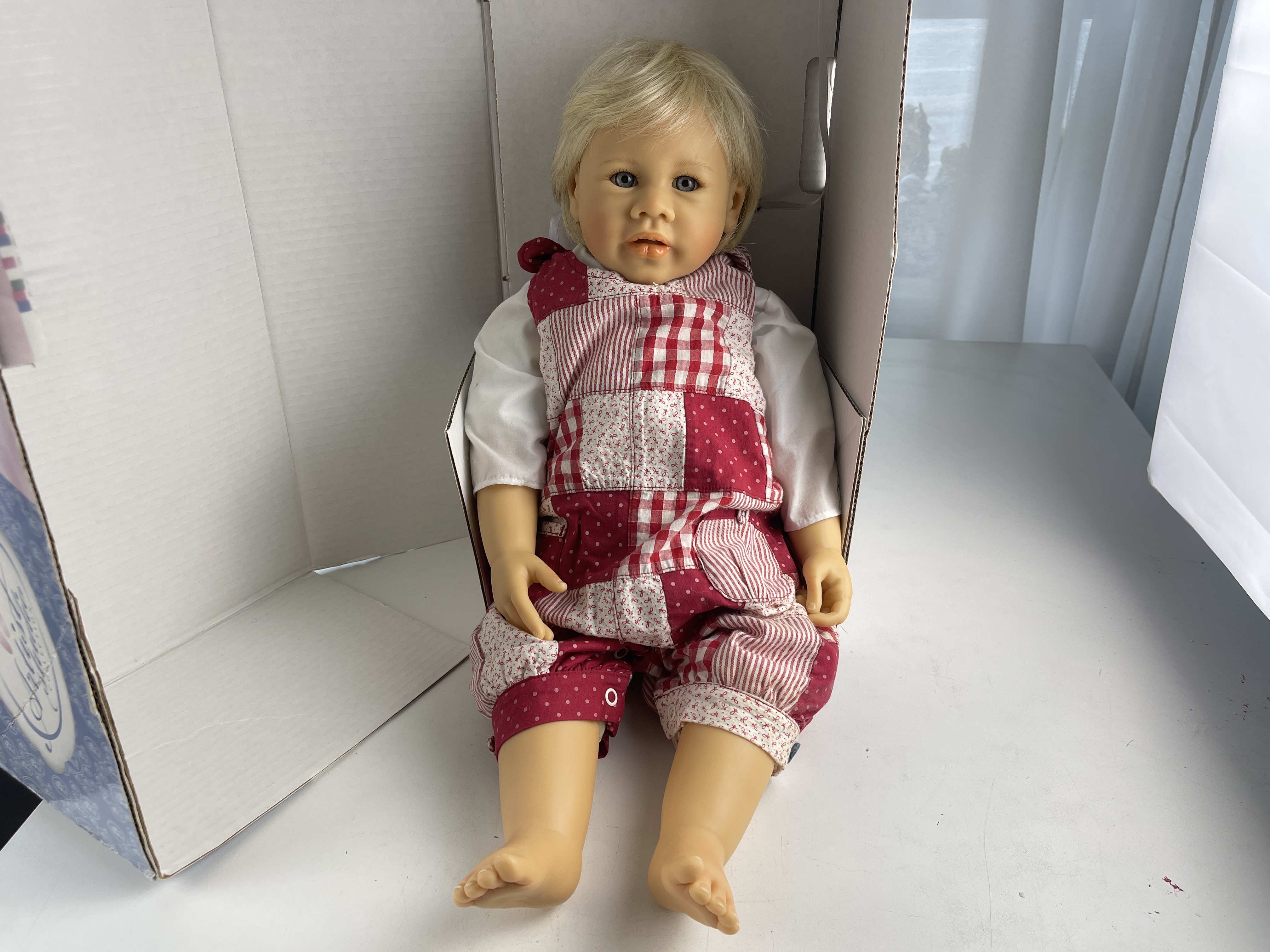 Künstlerpuppe Sybille Tade Meinesz Resin Puppe 58 cm. Top Zustand  