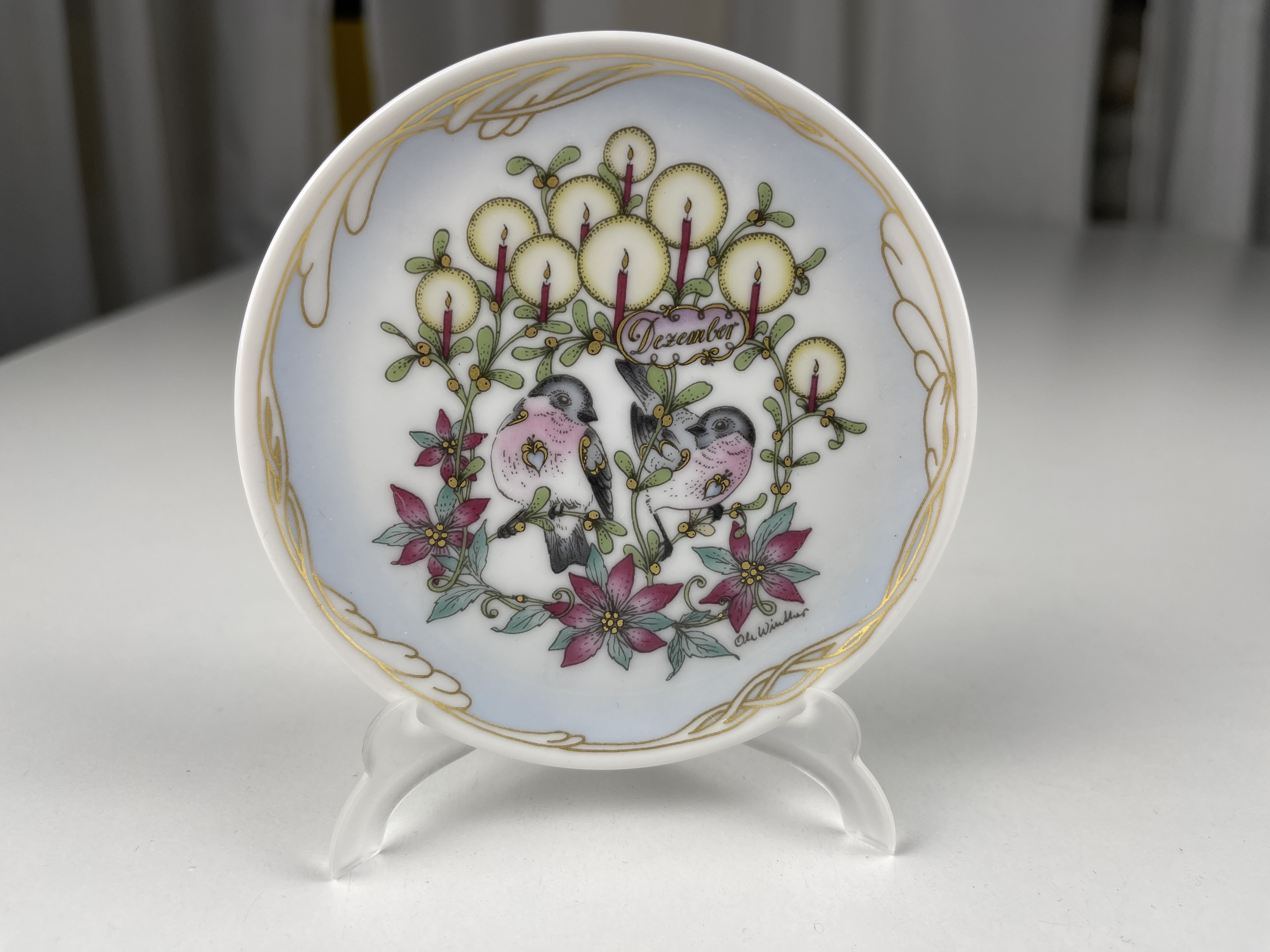 Hutschenreuther Porzellan Teller 9,5 cm Ø Top Zustand   