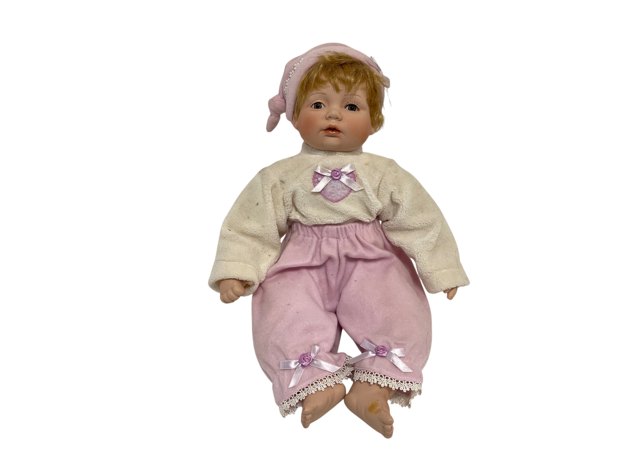 Künstlerpuppe Porzellan Puppe 41 cm Zustand Siehe Fotos.  