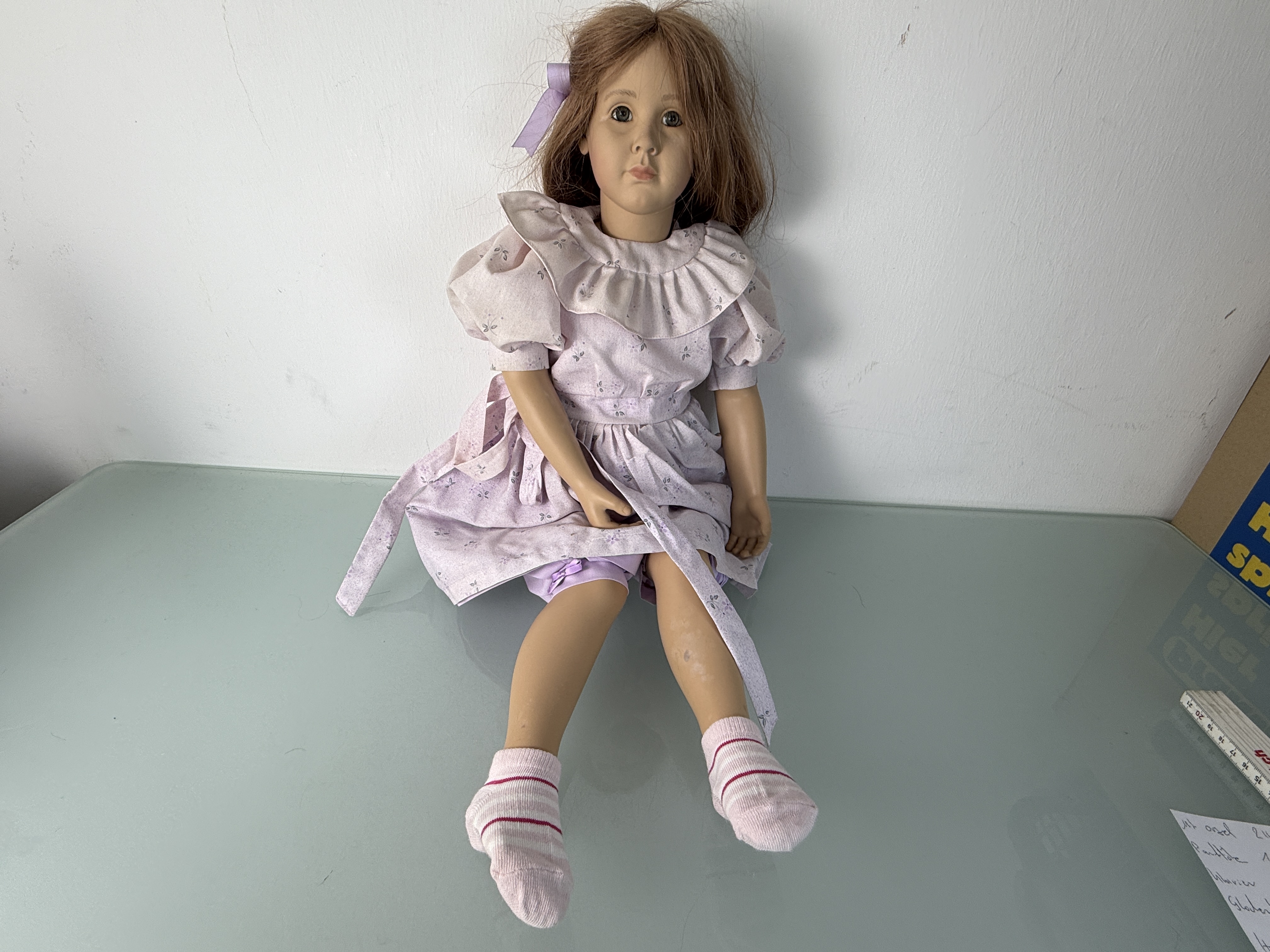 Künstlerpuppe Anita Regina Teckenburg Vinyl Puppe 75 cm. Top Zustand 