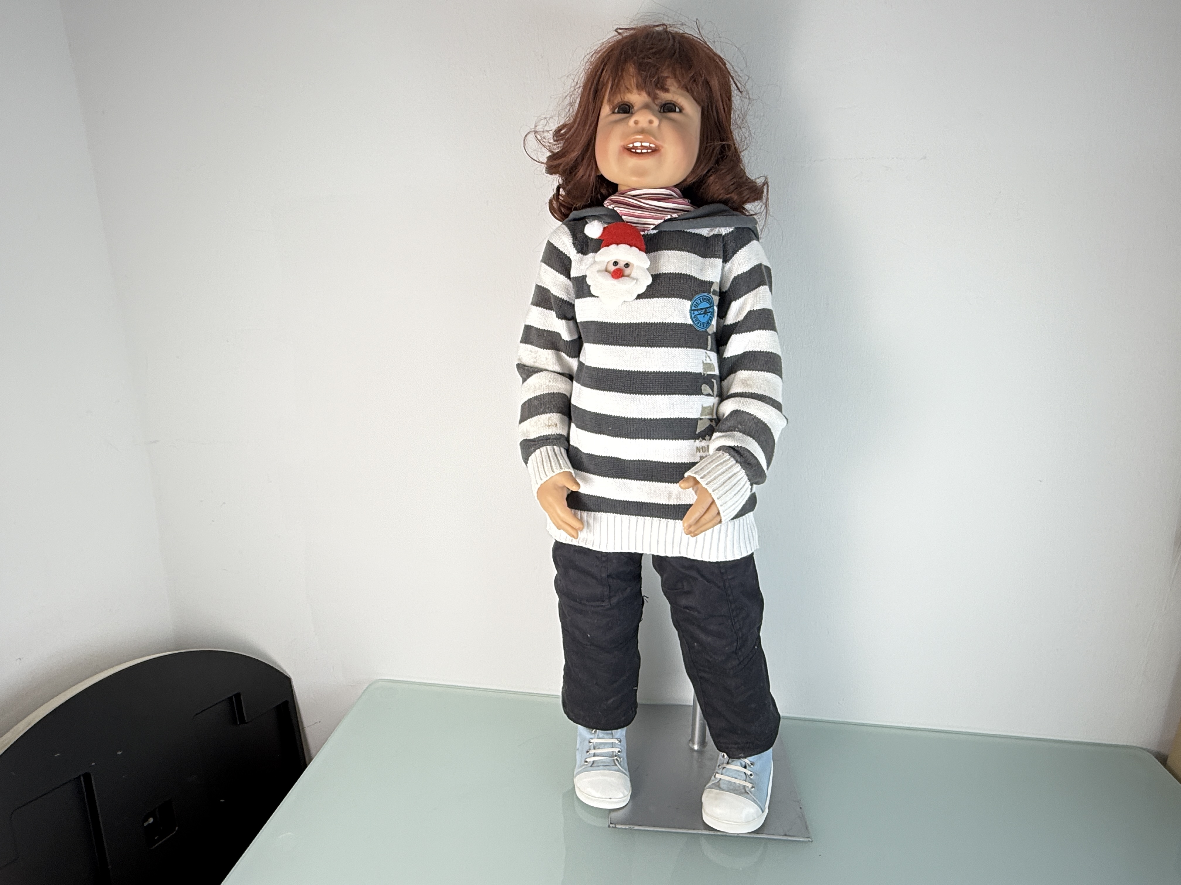Künstlerpuppe Puppe Monika Levenig Vinyl Puppe 90 cm. Guter Zustand 