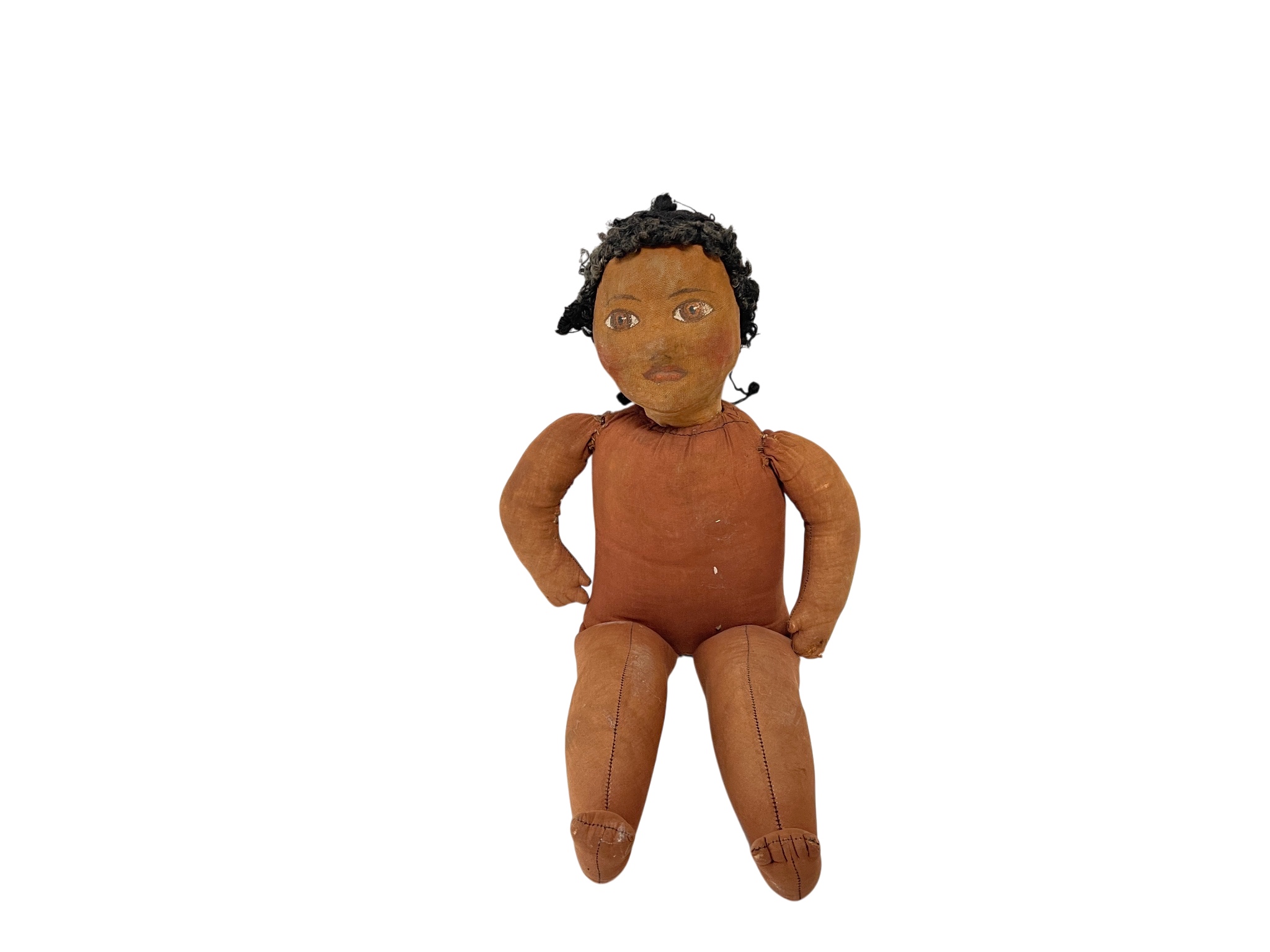 Stoff Puppe Künstler Puppe 42 cm - Zustand siehe Fotos  