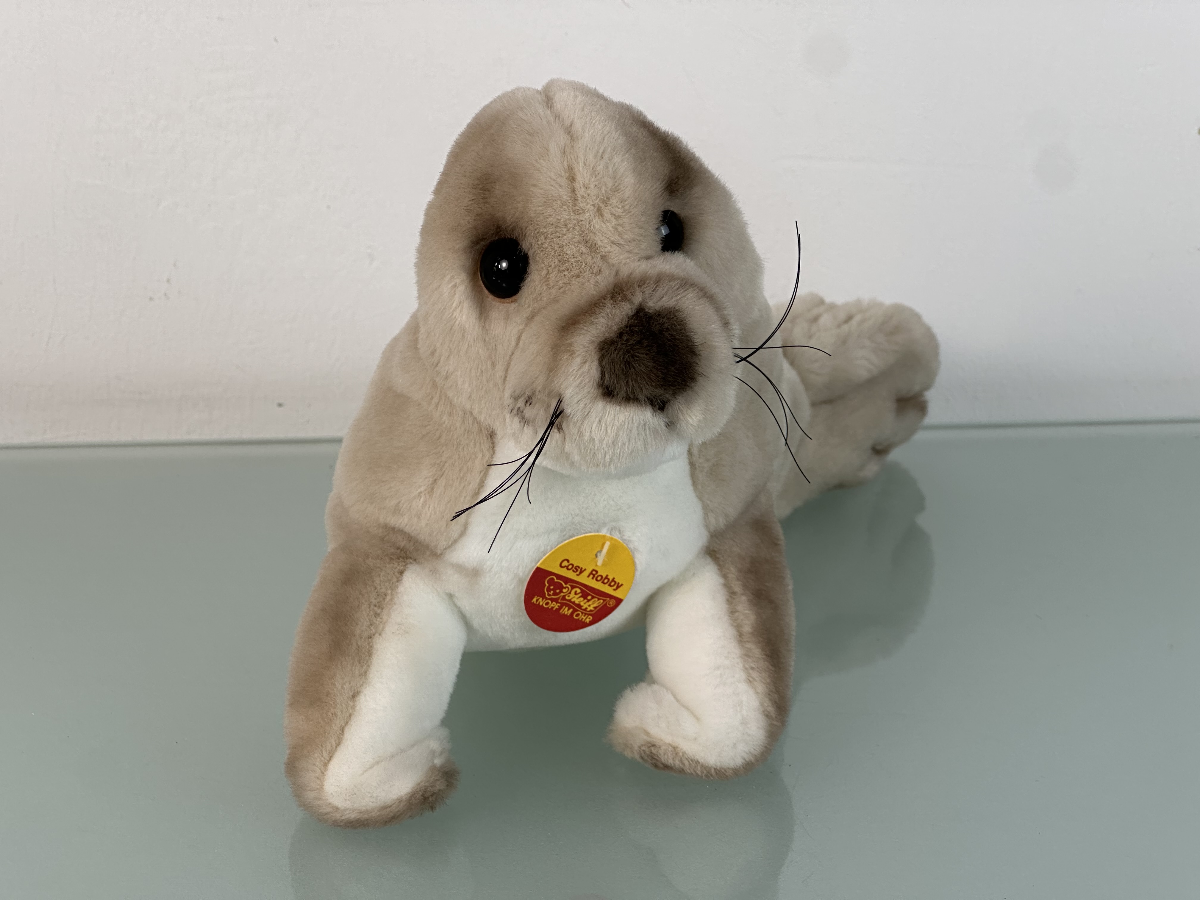 Steiff Tier 05375/31 Cosy Robbe 19 x 30 cm. Zustand siehe Fotos