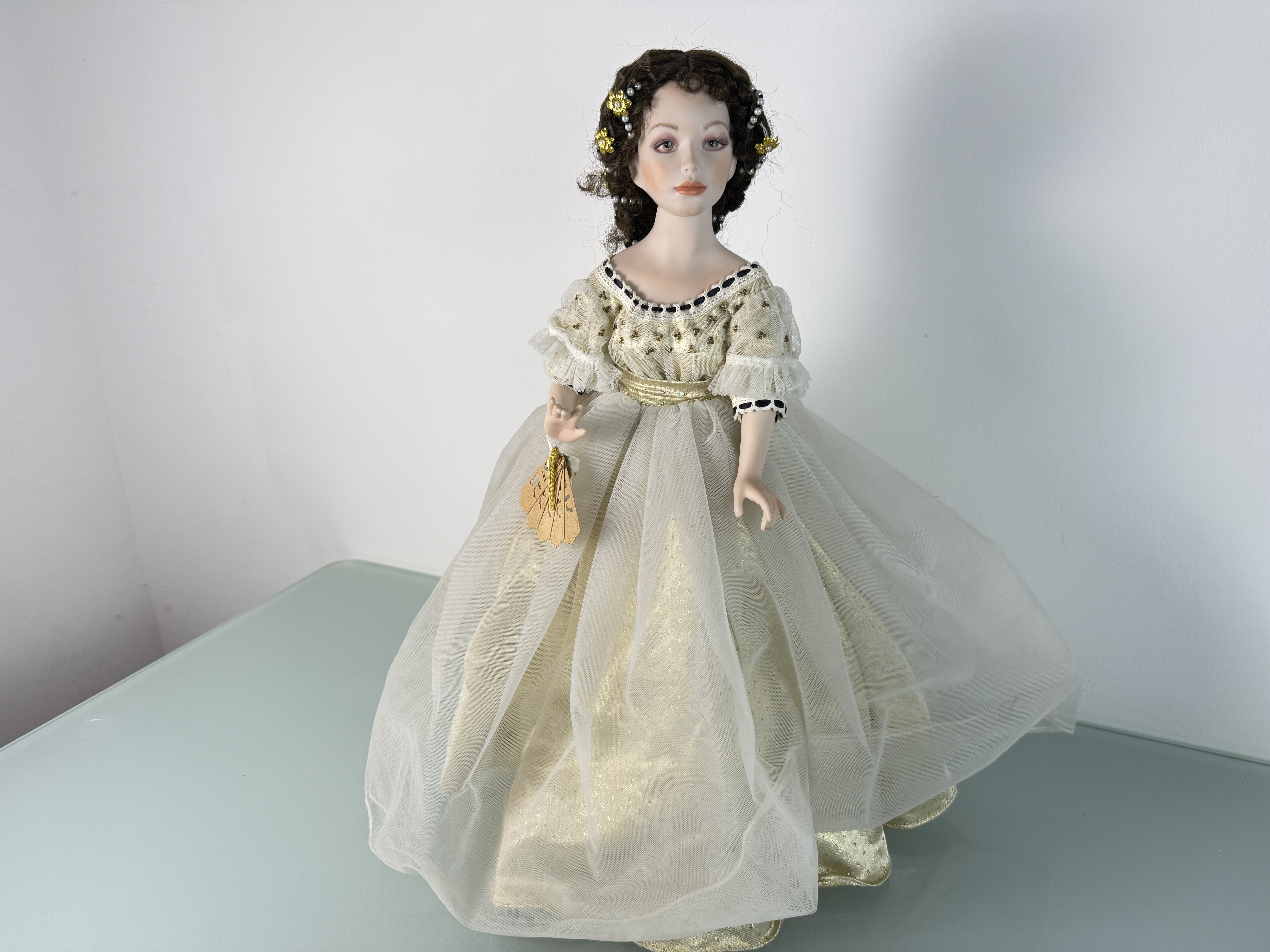 Künstlerpuppe Porzellan Puppe 46 cm. Top Zustand 