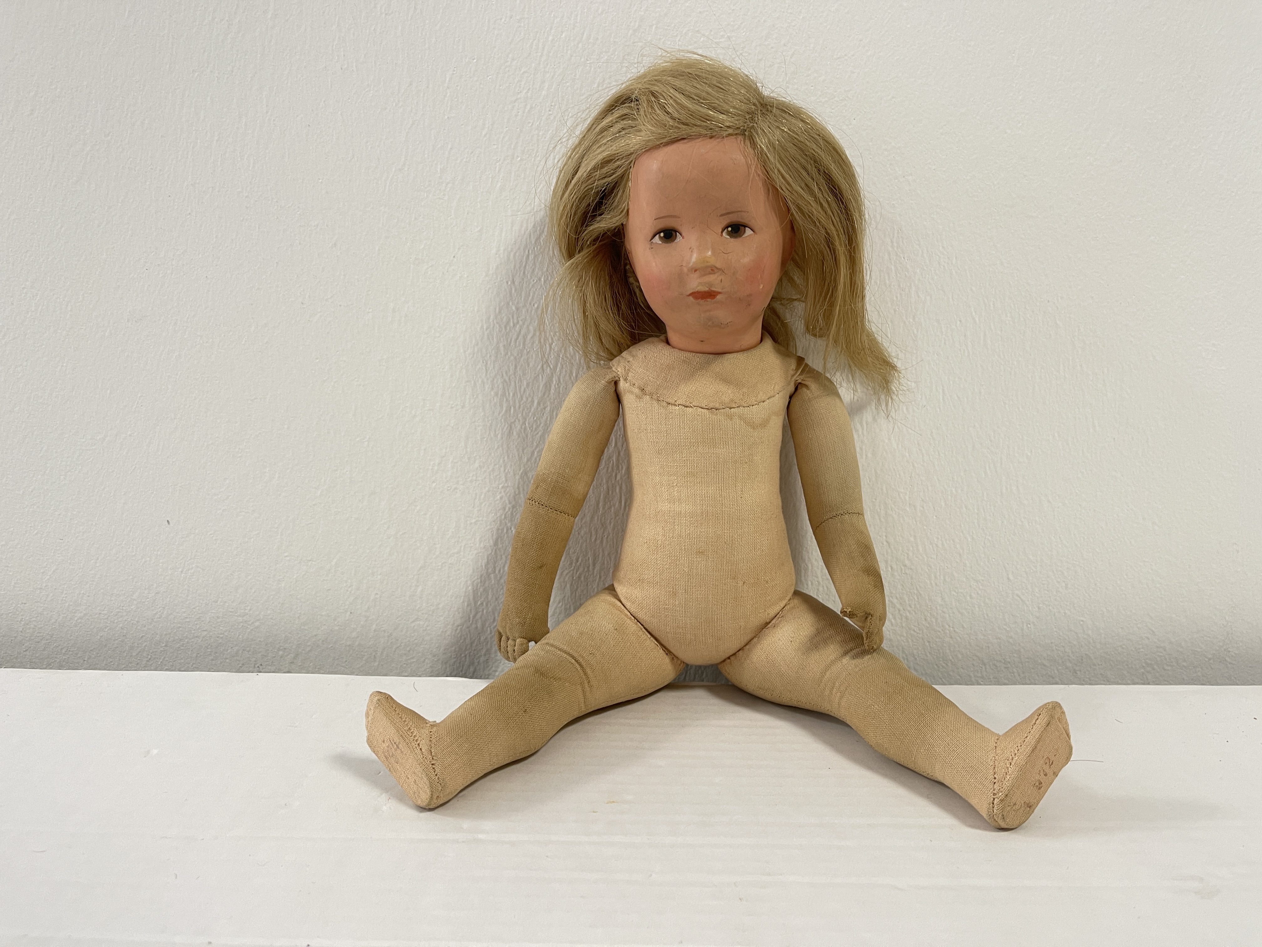 Alte Käthe Kruse Künstlerpuppe Vinyl Puppe 36 cm. - Zustand  siehe Fotos  