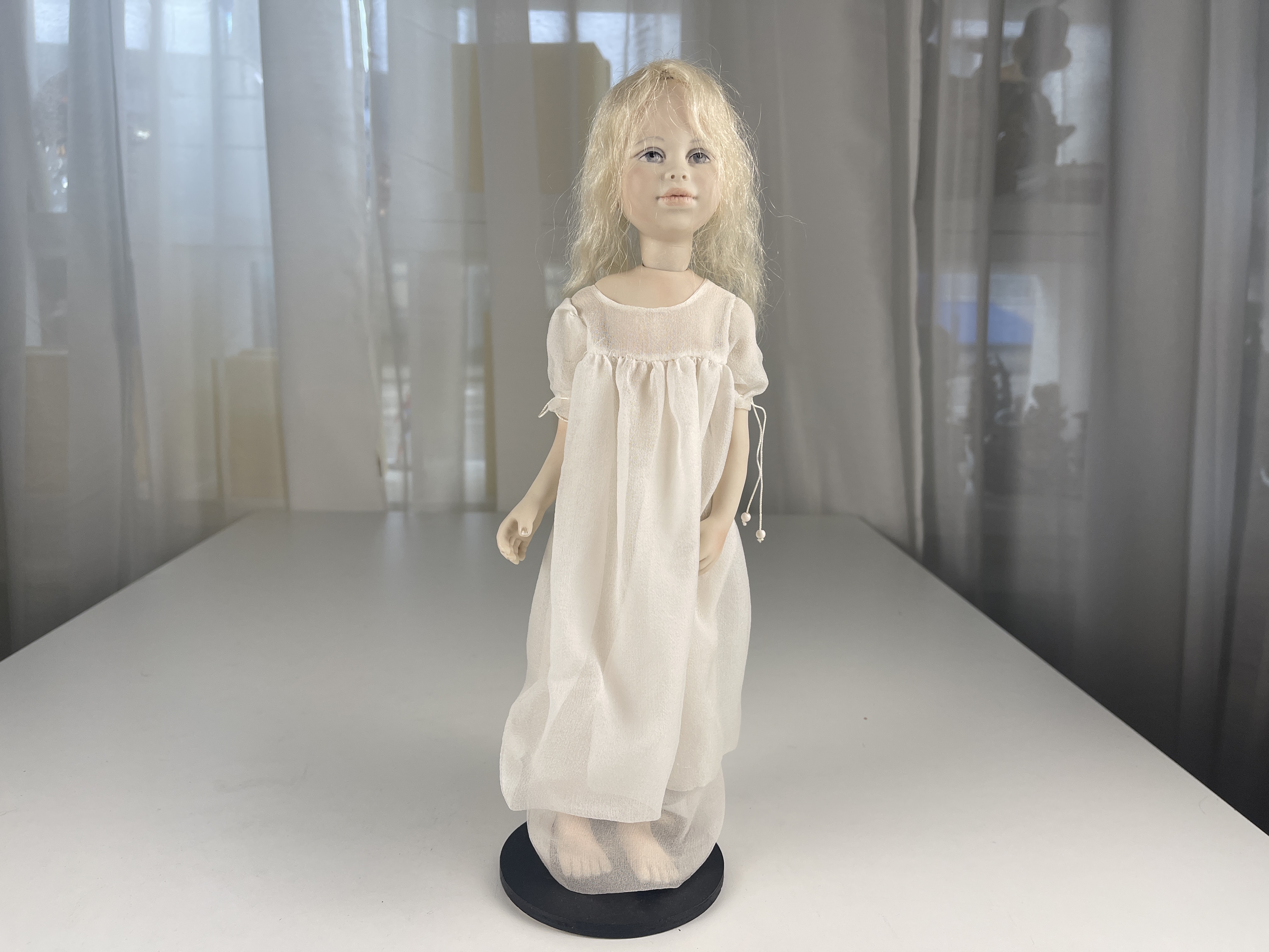 Künstlerpuppe Eva Danker Porzellan Puppe 35 cm - Top Zustand  