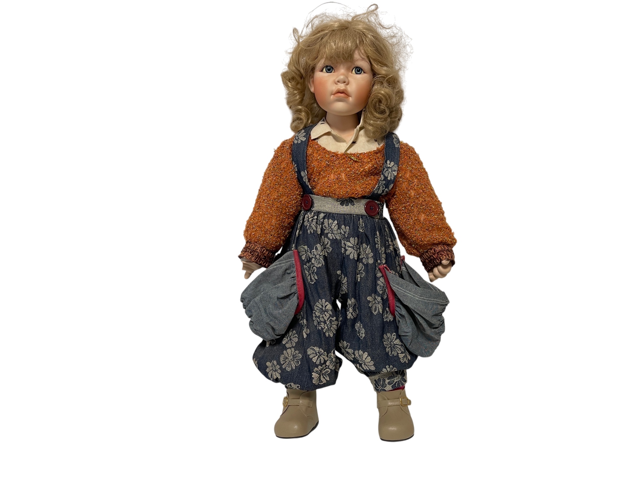 Oncrown Porzellan Puppe 70 cm. Defekt an der Hand