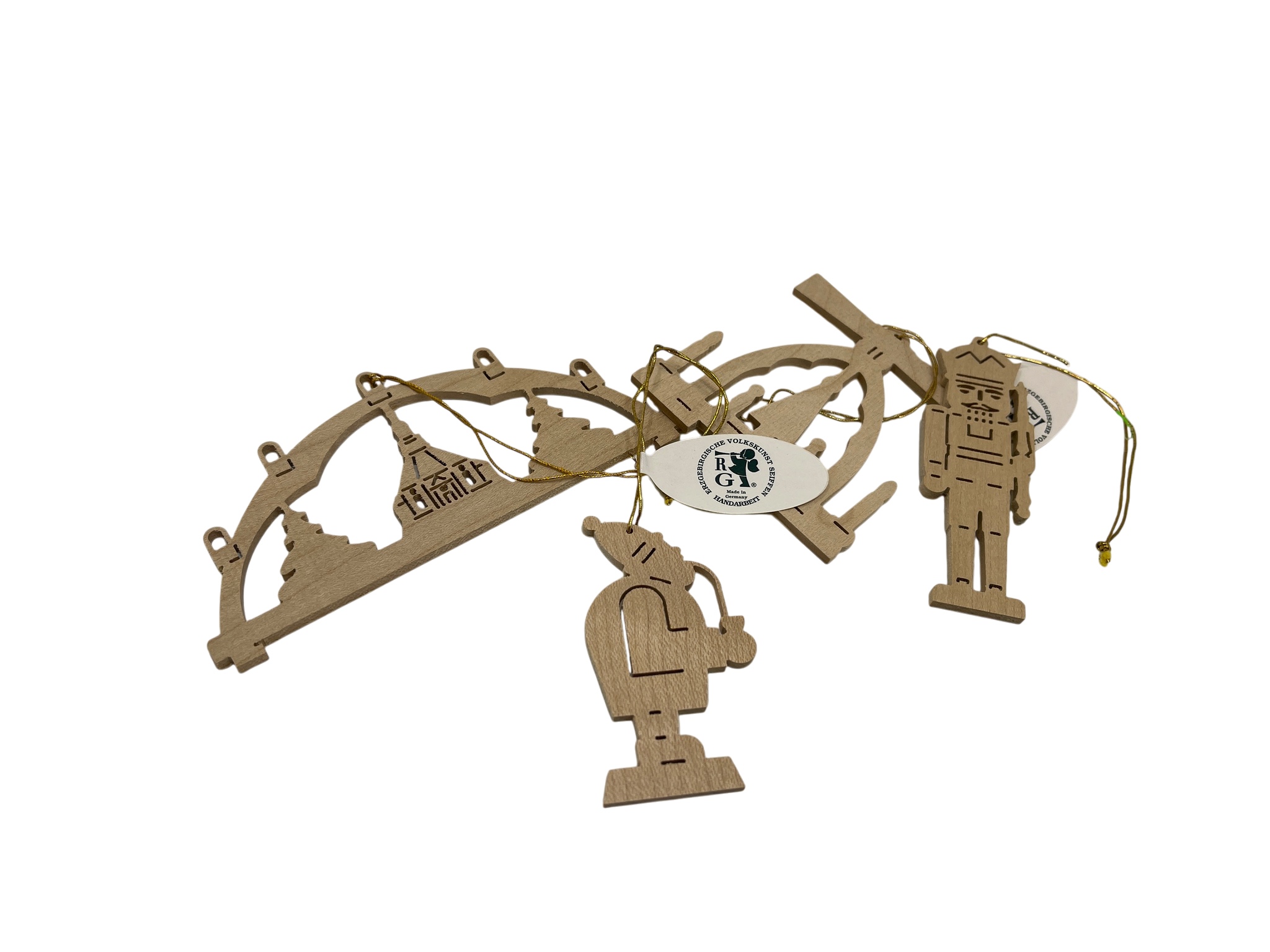 Erzgebirge Sammler Figur  Ornament Set bis Höhe 8 cm. Top Zustand
