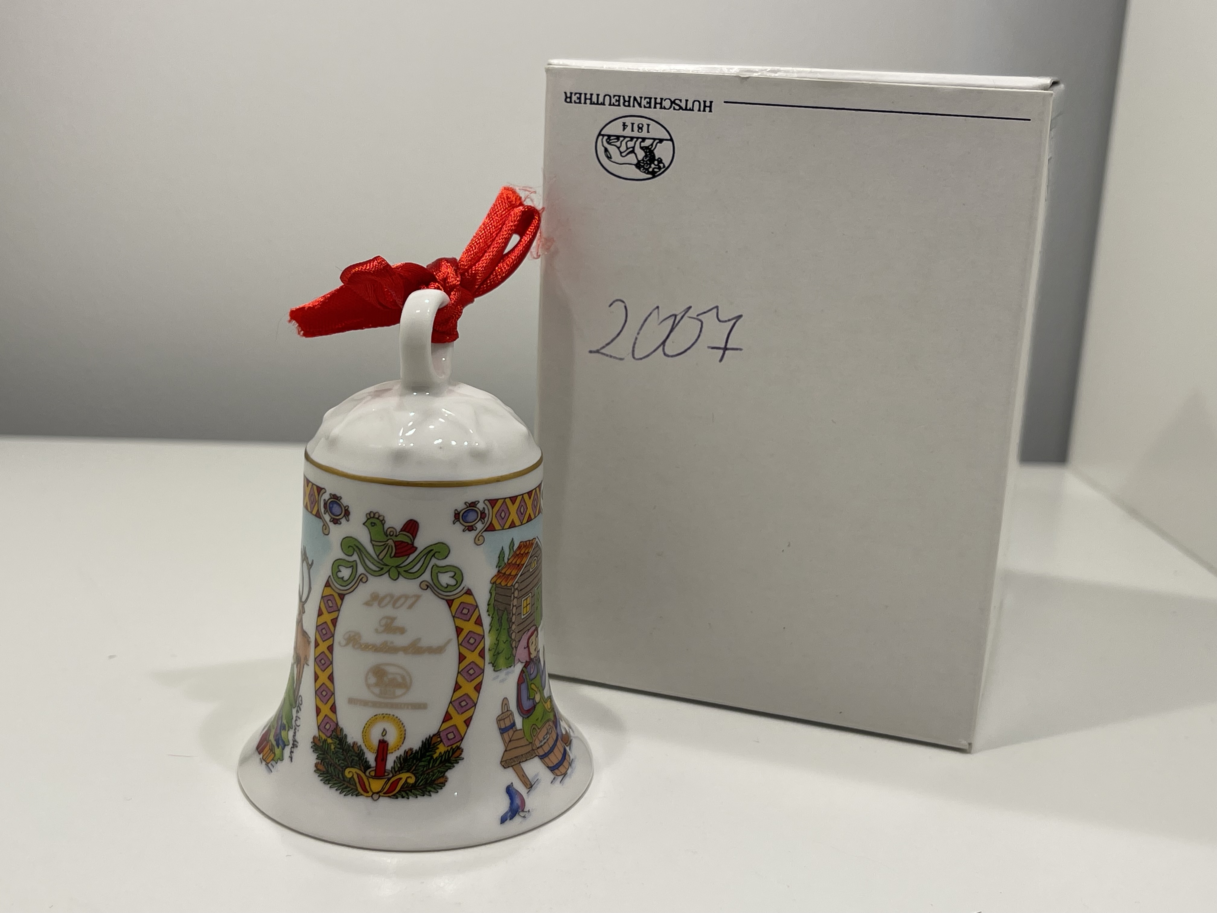  Hutschenreuther Weihnachtsglocke 2007 mit Ovp. 7 cm. Top Zustand.