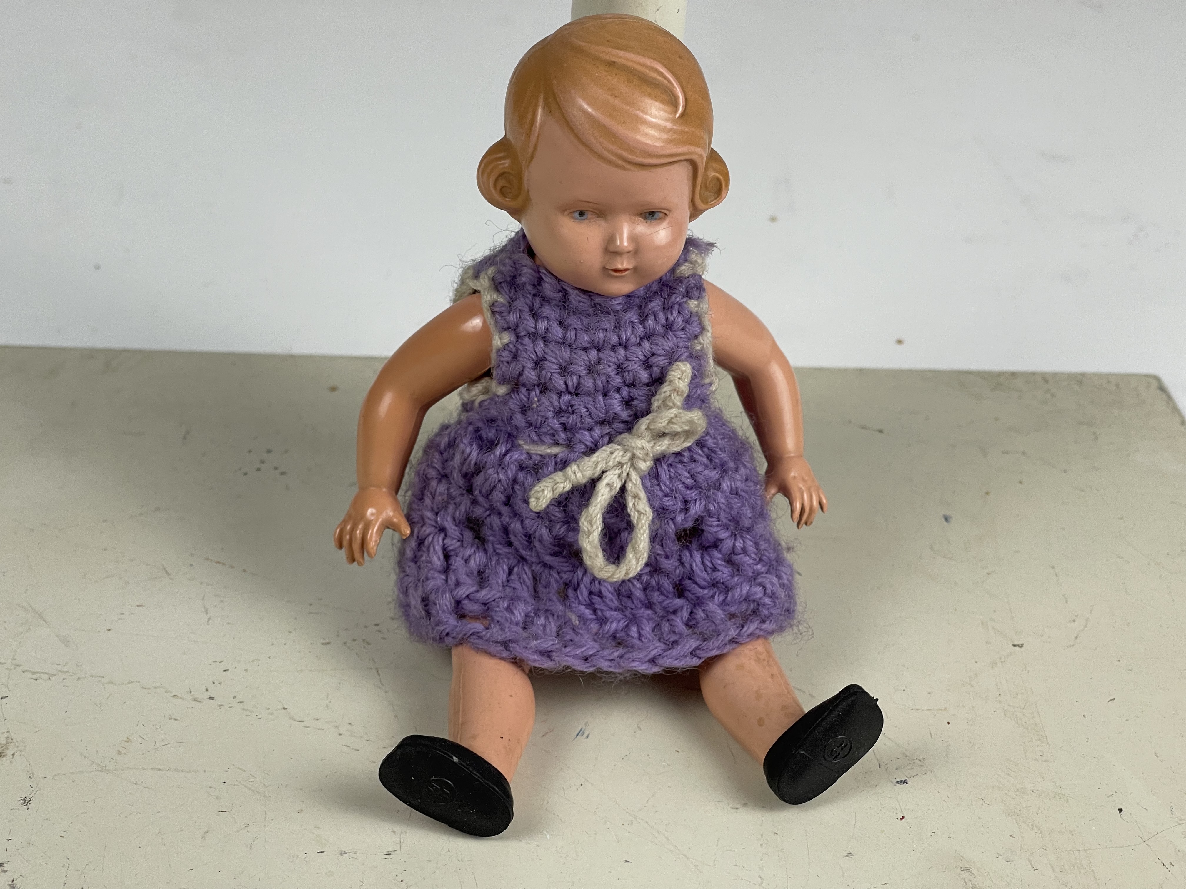 Schildkröt-Puppe Schildkrötpuppe Puppe 16 cm. Zustand siehe Fotos  