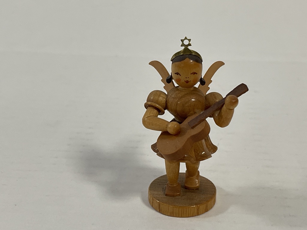 Erzgebirge Blank Figur Engel 6,5 cm.   Zustand siehe Fotos 