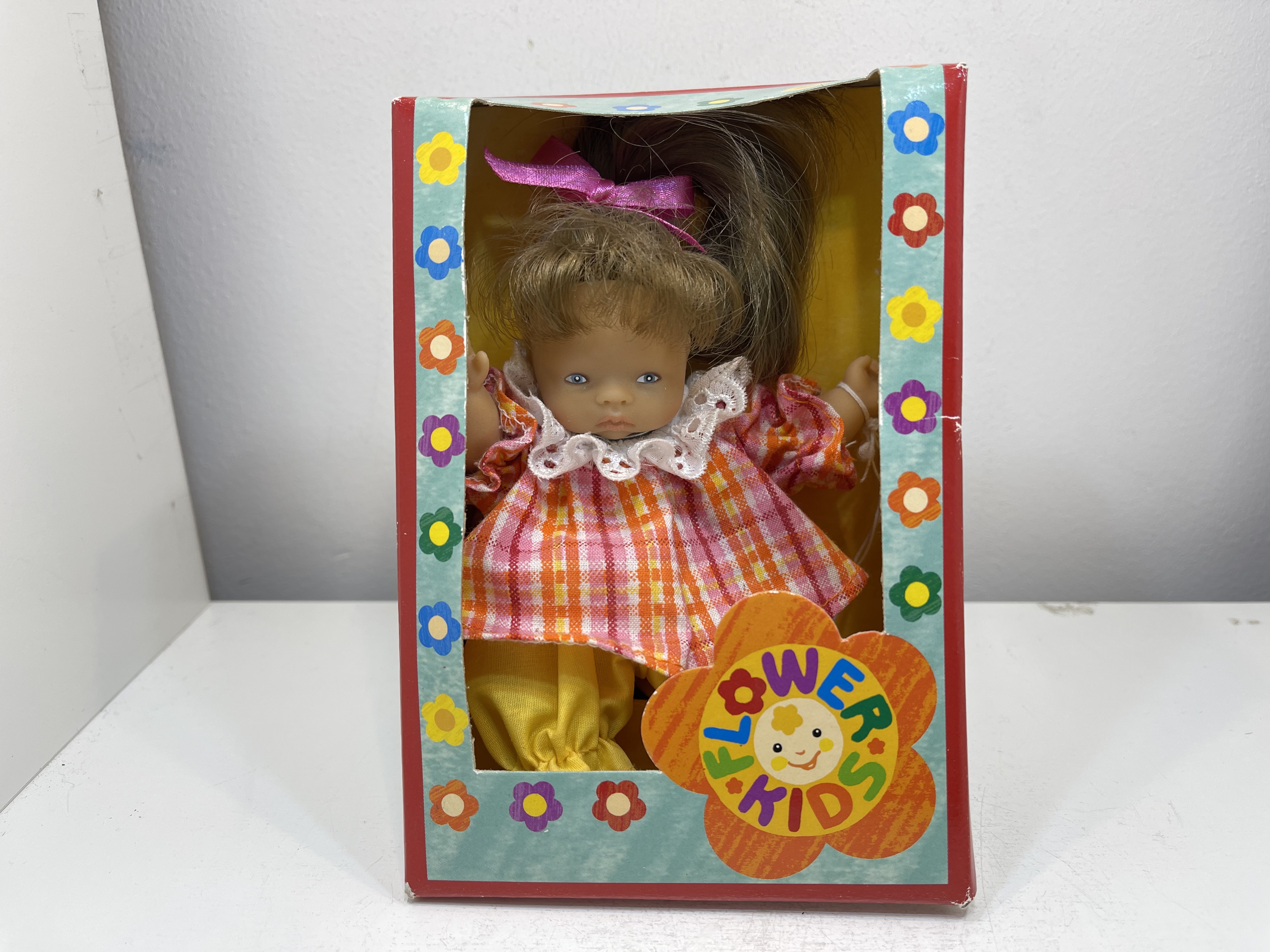 Zapf Künstlerpuppe Puppe Vinyl Flower Kids + OVP 13 cm. Top Zustand