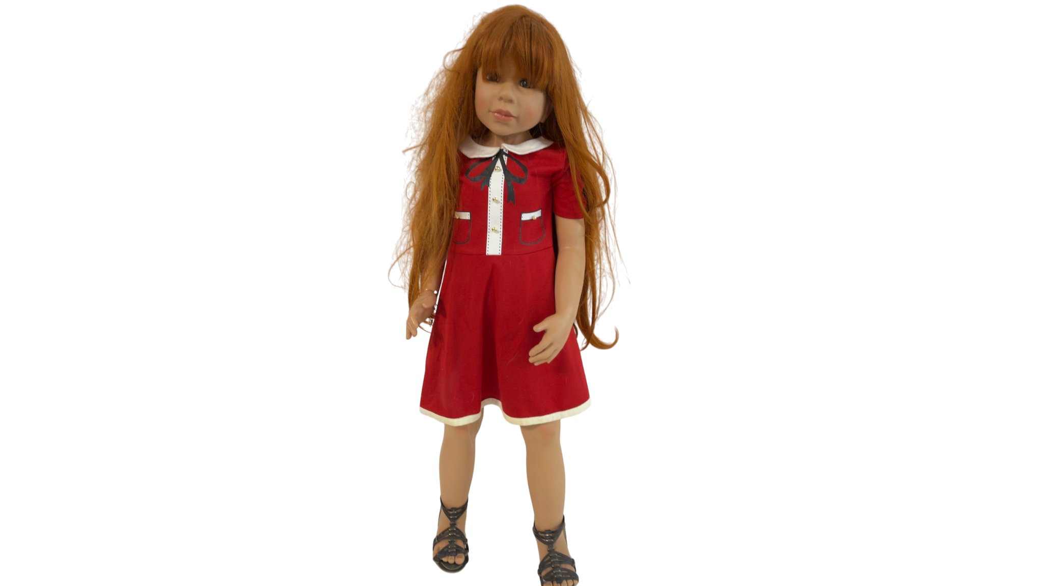 Künstlerpuppe Puppe Monika Levenig Vinyl Puppe 100 cm. Guter Zustand siehe Fotos 