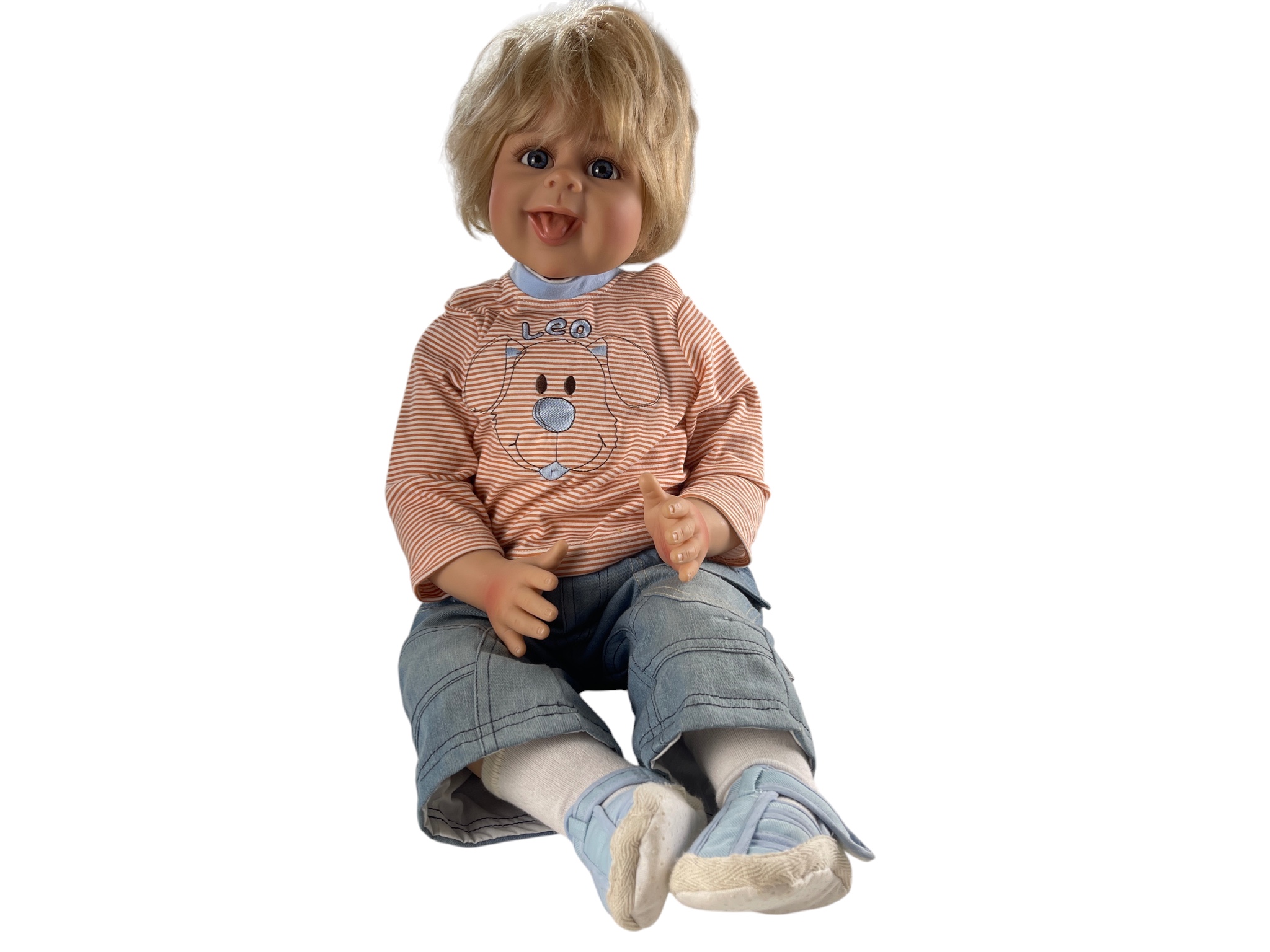 Künstlerpuppe Monika Levenig Vinyl Puppe 65 cm. Top Zustand