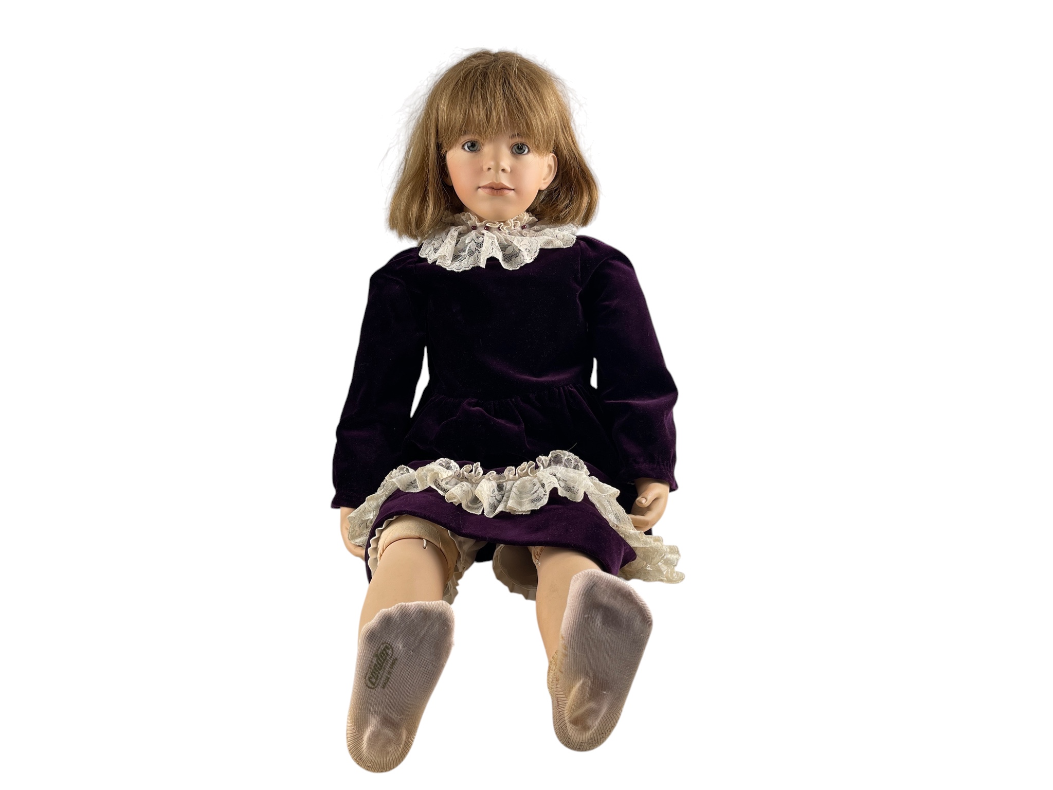 Vera Scholz Künstlerpuppe Porzellan Puppe 82 cm. Zustand siehe Fotos