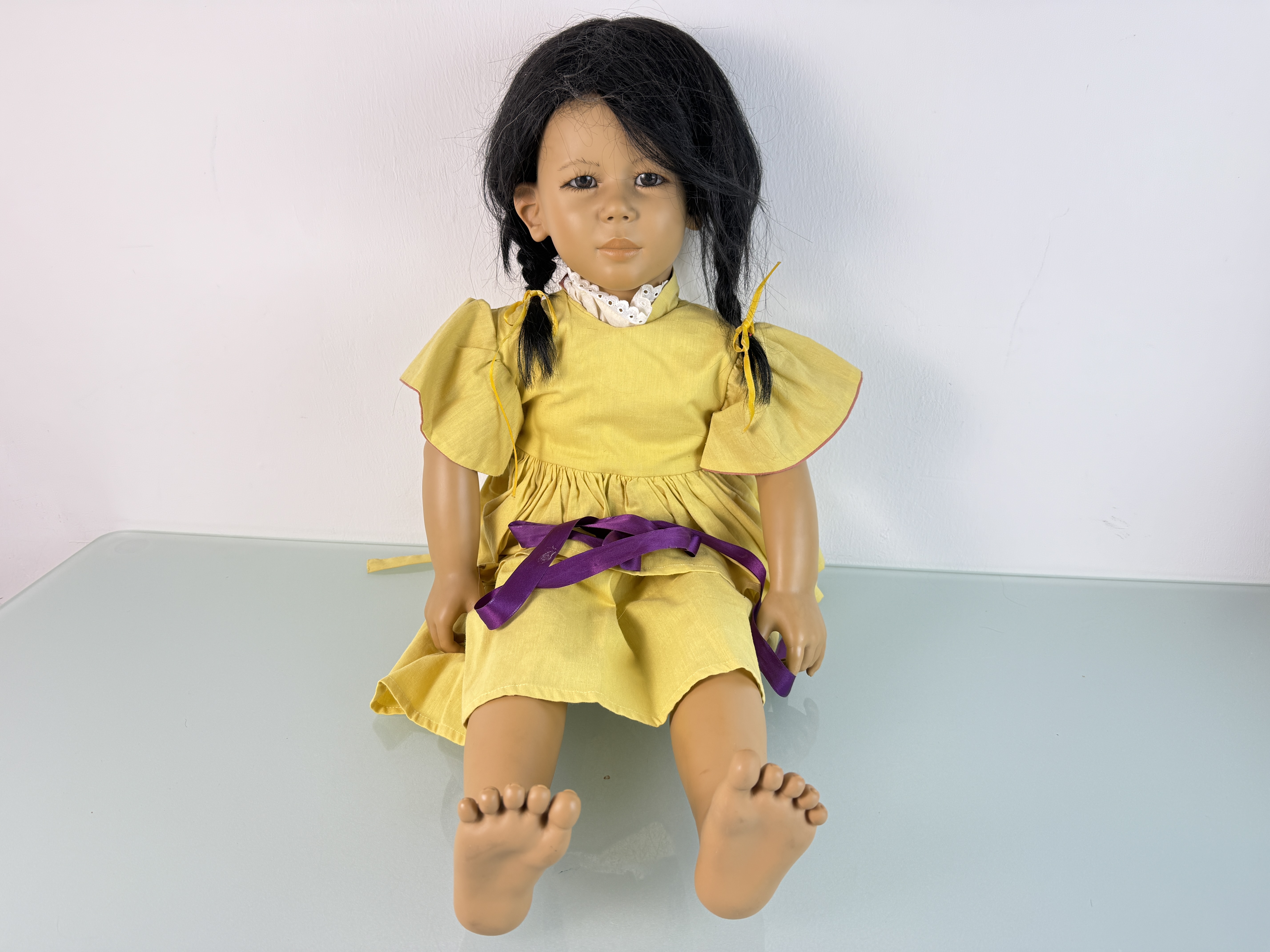 Annette Himstedt Puppe Vinyl Künstlerpuppe Michiko 80 cm. Top Zustand