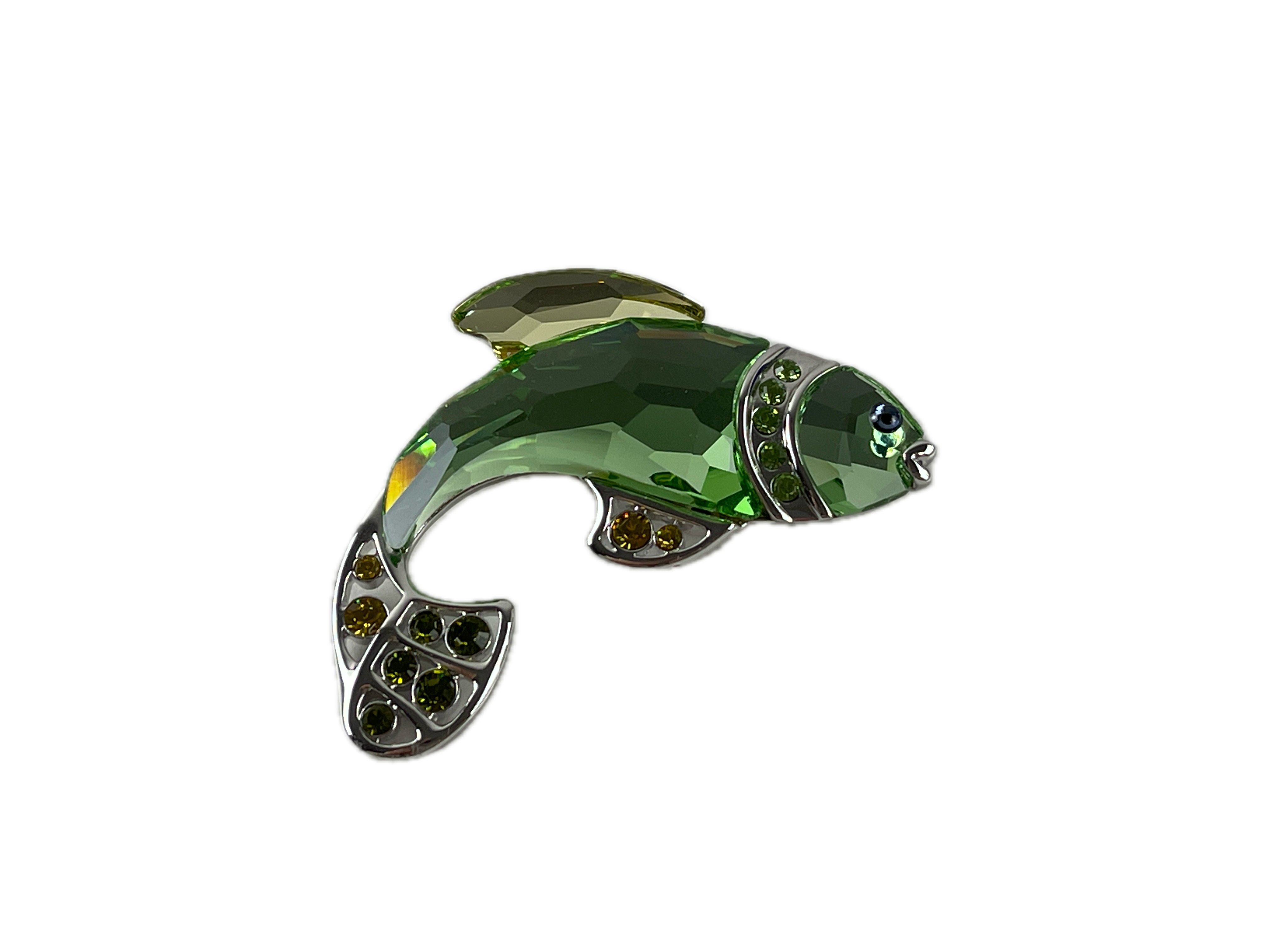 Swarovski Figur Brosche  Fisch 5 cm. Top Zustand