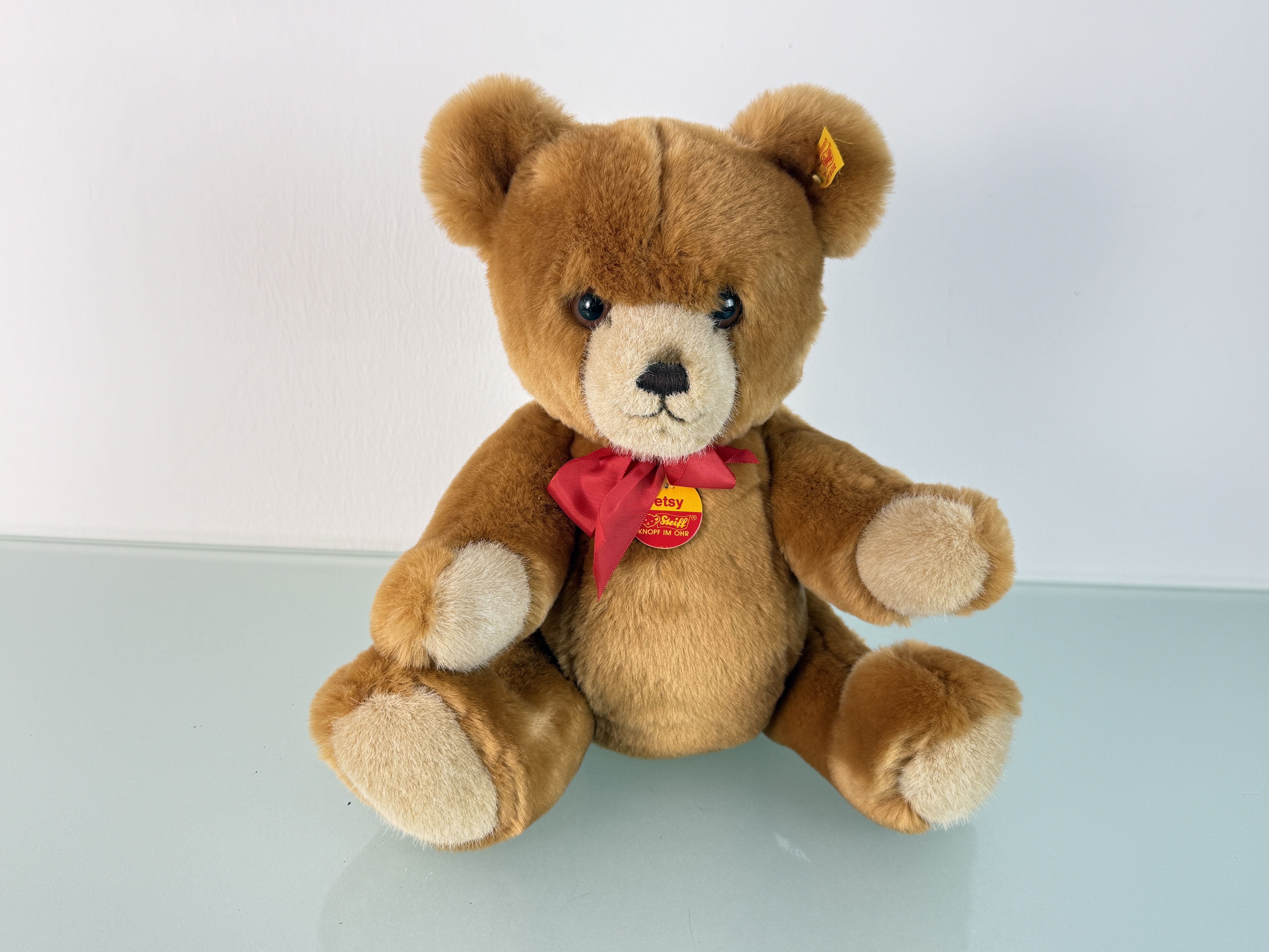 Steiff Tier 012082 Teddy Bär Petsy 26 cm. Top Zustand 