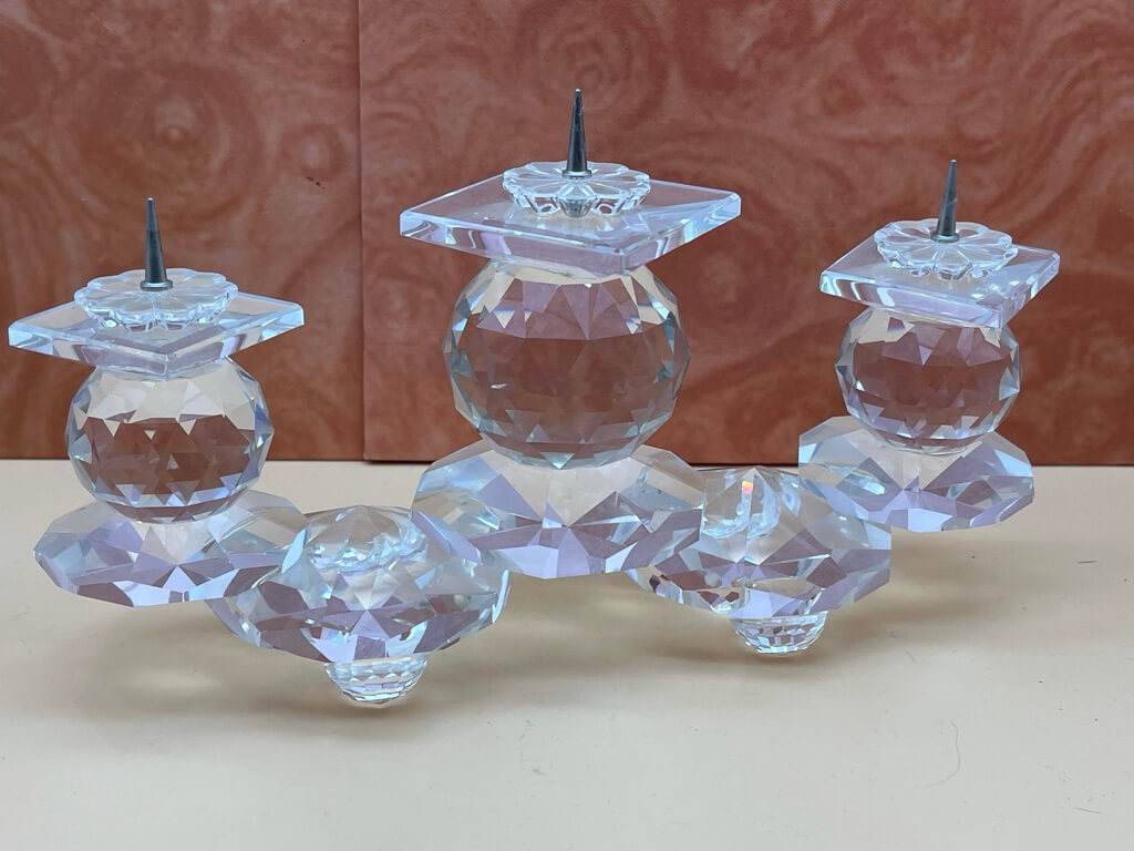 Swarovski Figur Kerzenständer Höhe: 11 cm. Länge: 21 cm. Top zustand 