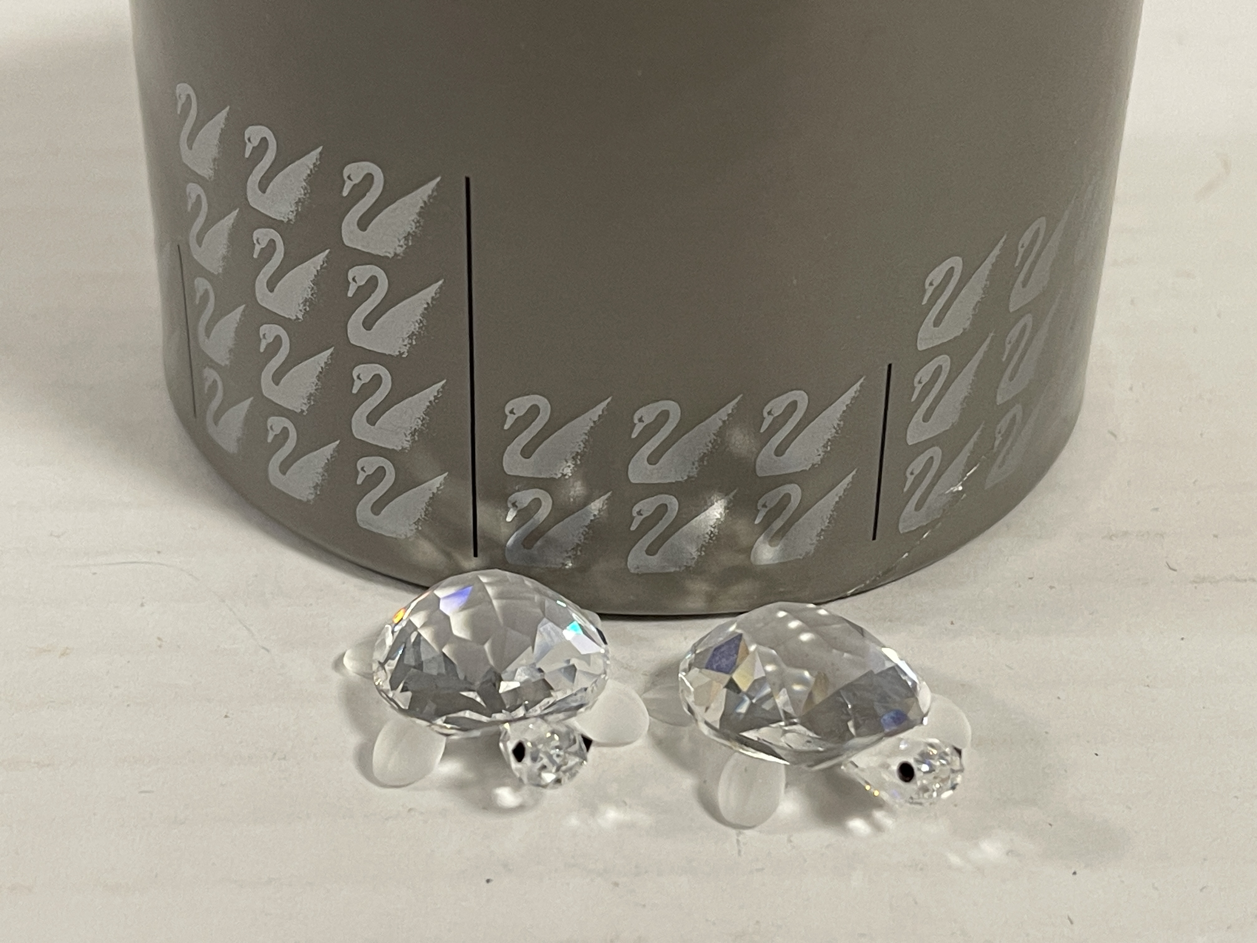 Swarovski 220960 Figur 2 Schildkröten je 2,6 cm. Ovp & Zertifikat.  Top Zustand  