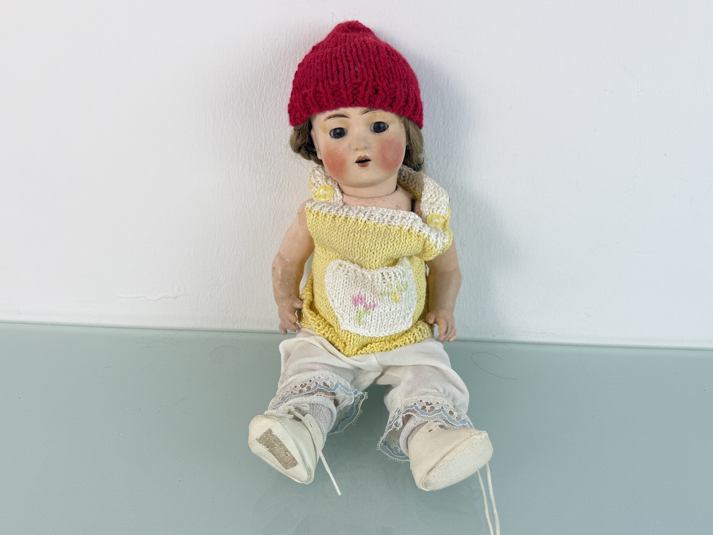Künstlerpuppe alte Sammler Puppe 38 cm Zustand siehe Fotos 
