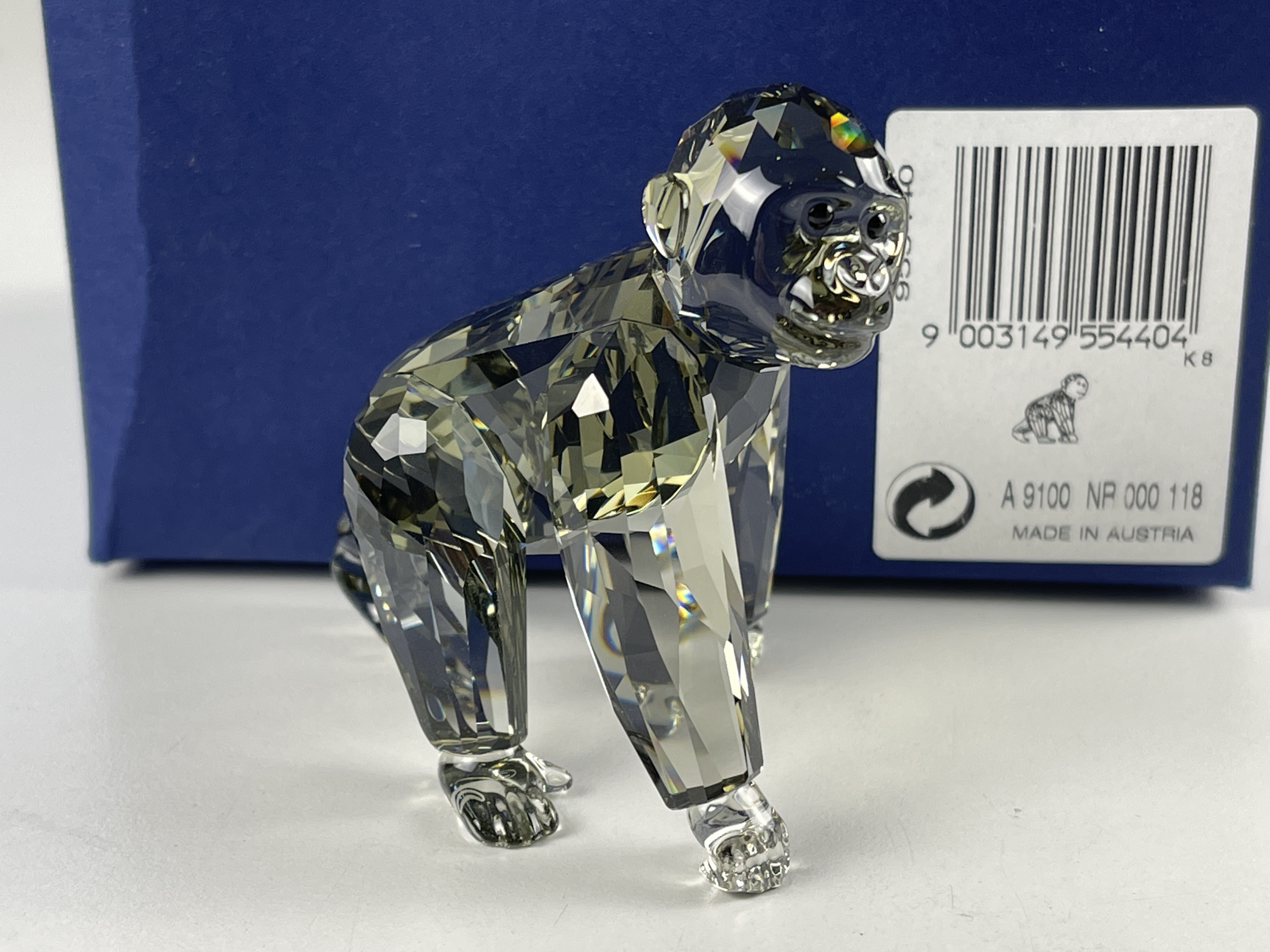  Swarovski Figur 955440 Gorilla Jungtier 6 cm. Ovp & Zertifikat. Top Zustand