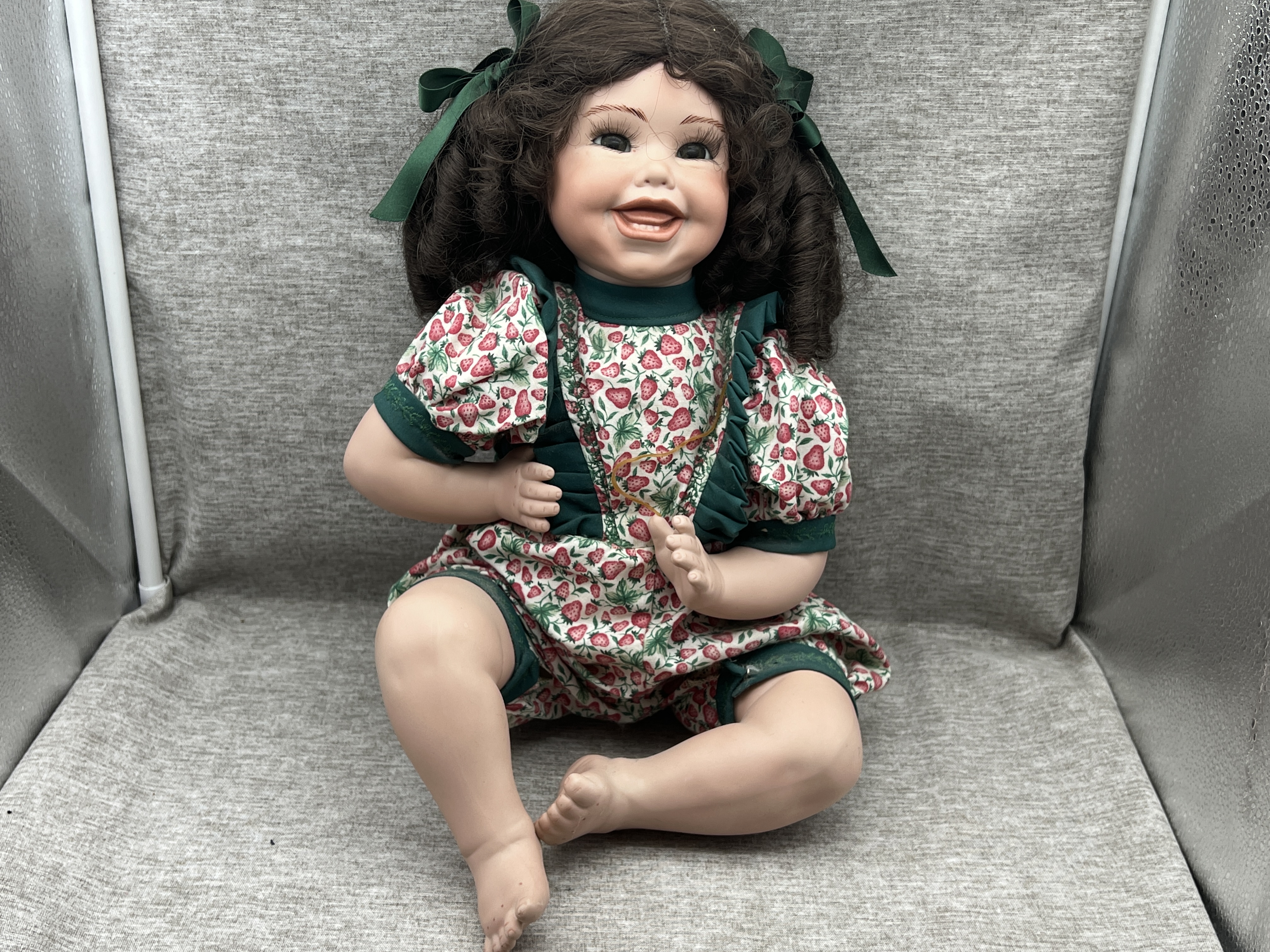 Künstlerpuppe Porzellan Puppe 48 cm. Top Zustand  