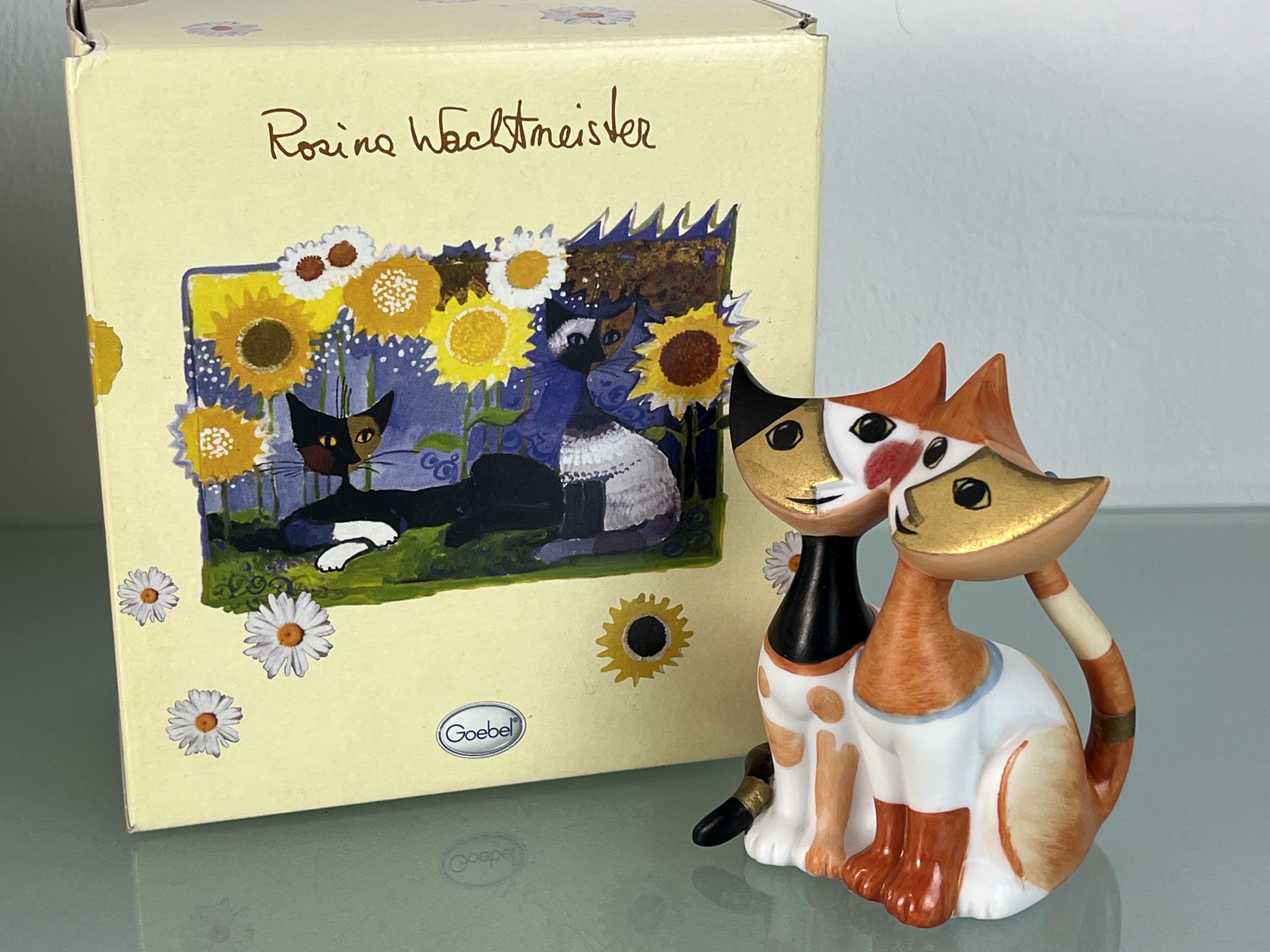 Goebel Figur Due Amici Rosina Wachtmeister Katze. 11 cm 1 Wahl. Mit OVP in Top Zustand