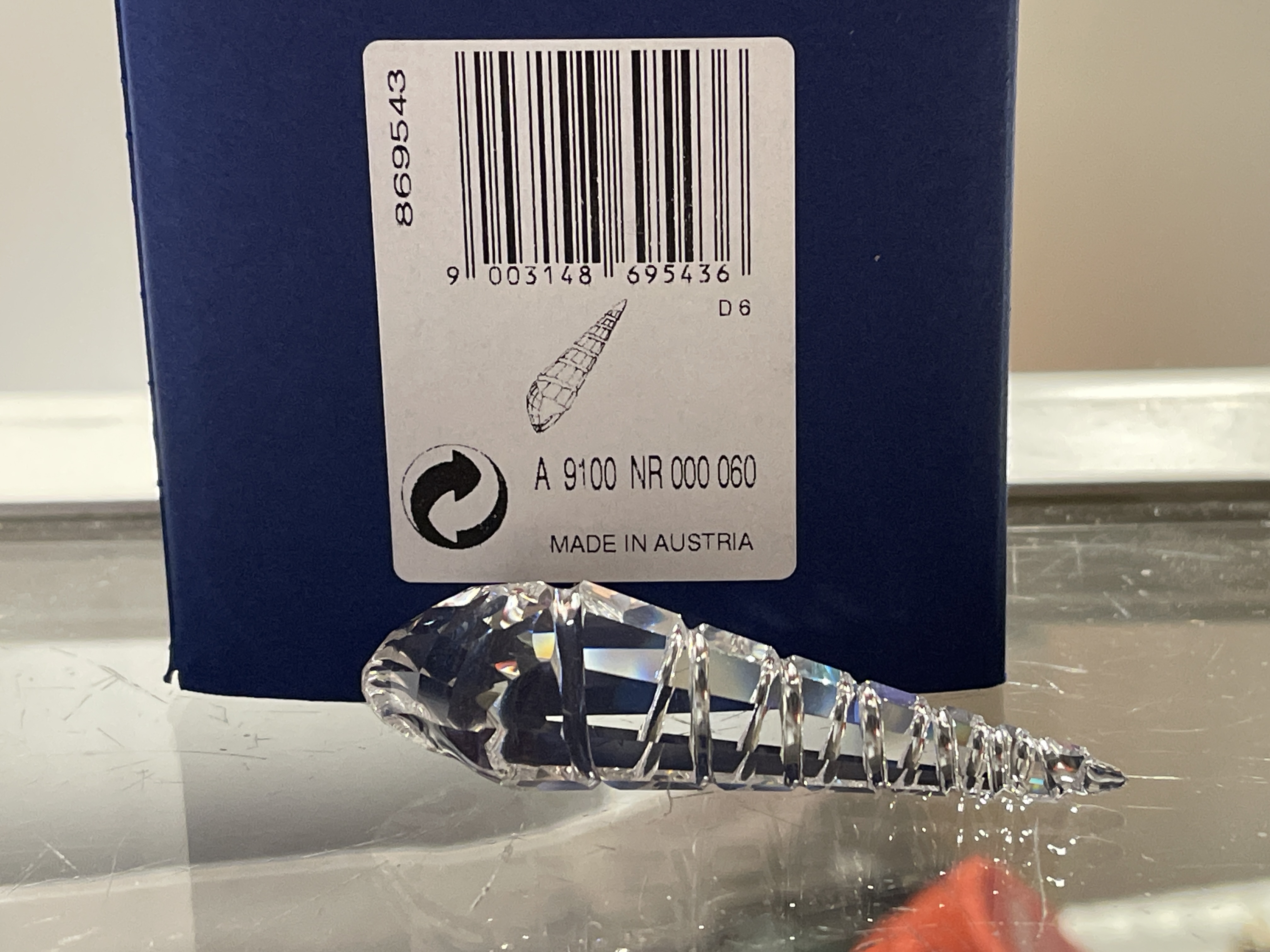 Swarovski Figur 869543 Turmschnecke 7,5 cm. Mit Ovp & Zertifikat. Top Zustand   