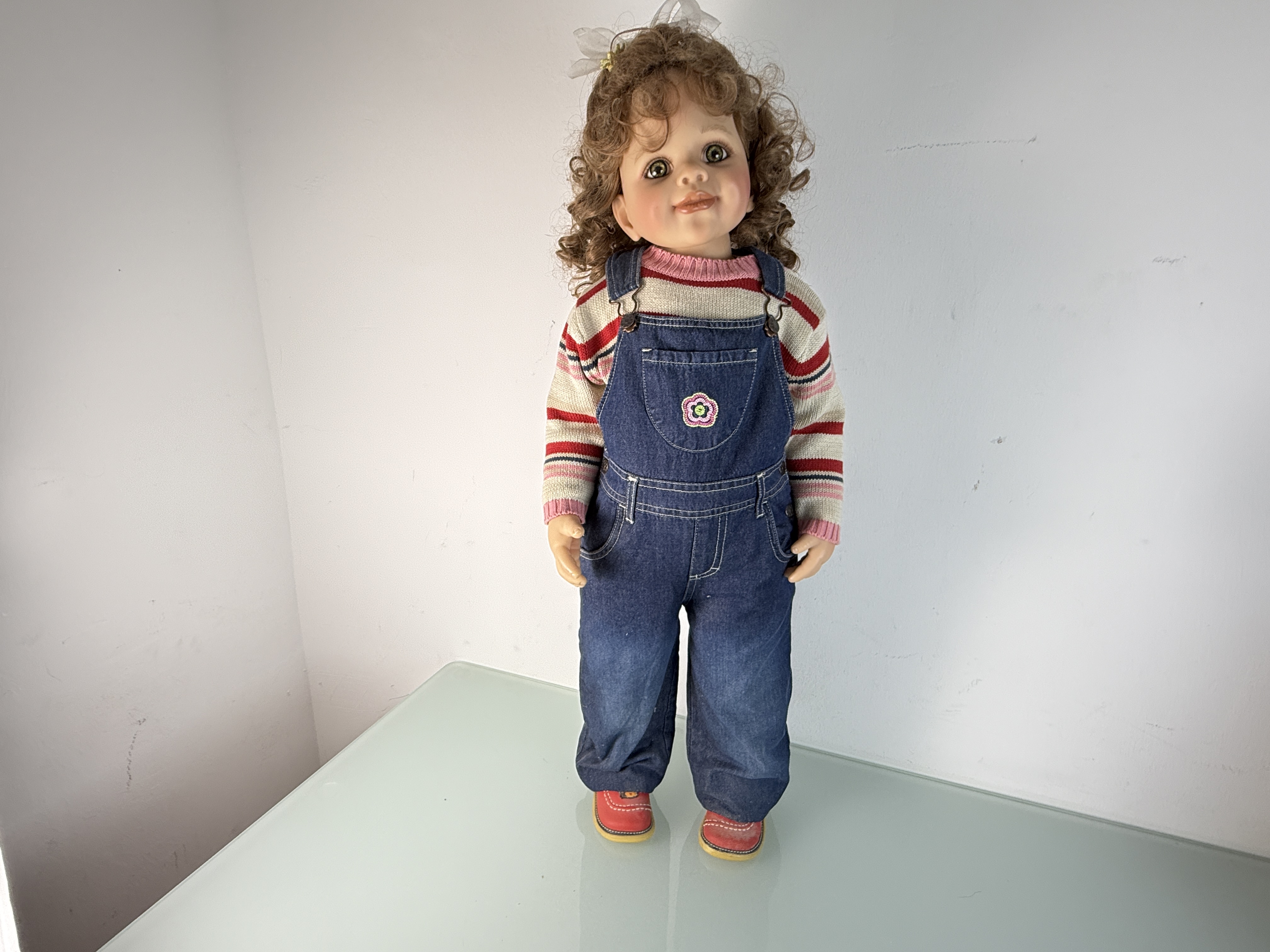 Künstlerpuppe Puppe Monika Peter Leicht Vinyl Puppe 85 cm. Top Zustand 