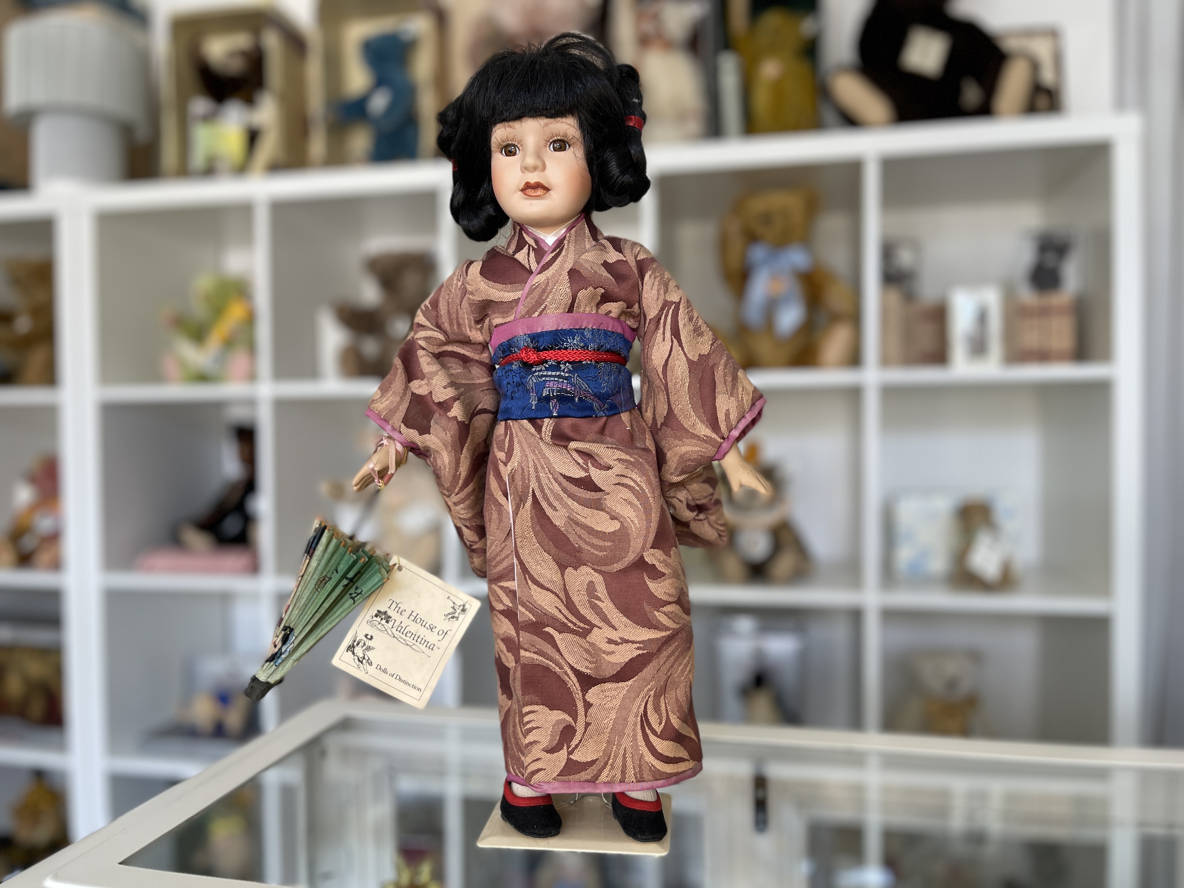 Künstlerpuppe Porzellan Puppe 45 cm. Top Zustand    