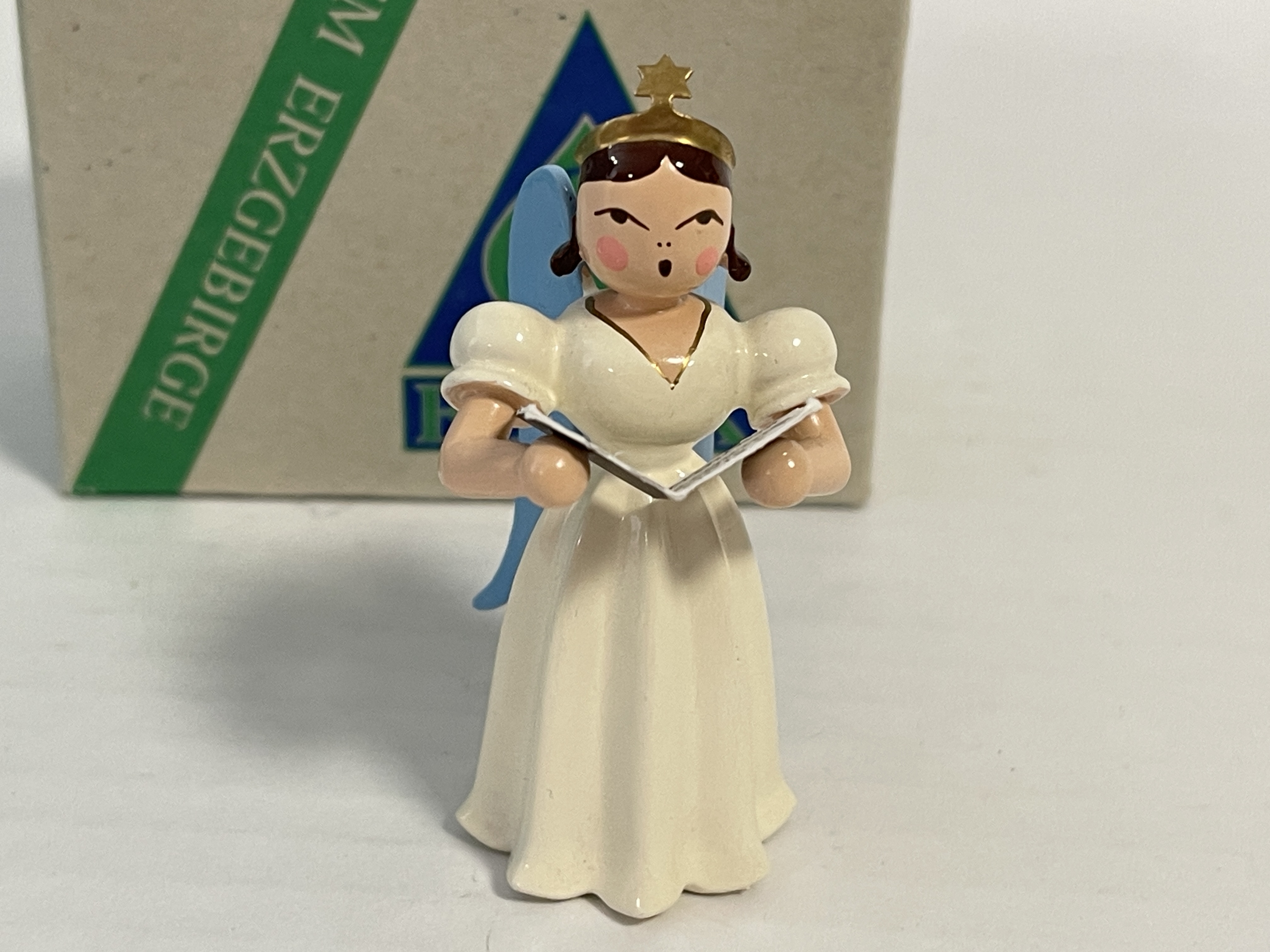 Erzgebirge Blank Figur Engel 6,5 cm. Top Zustand OVP   