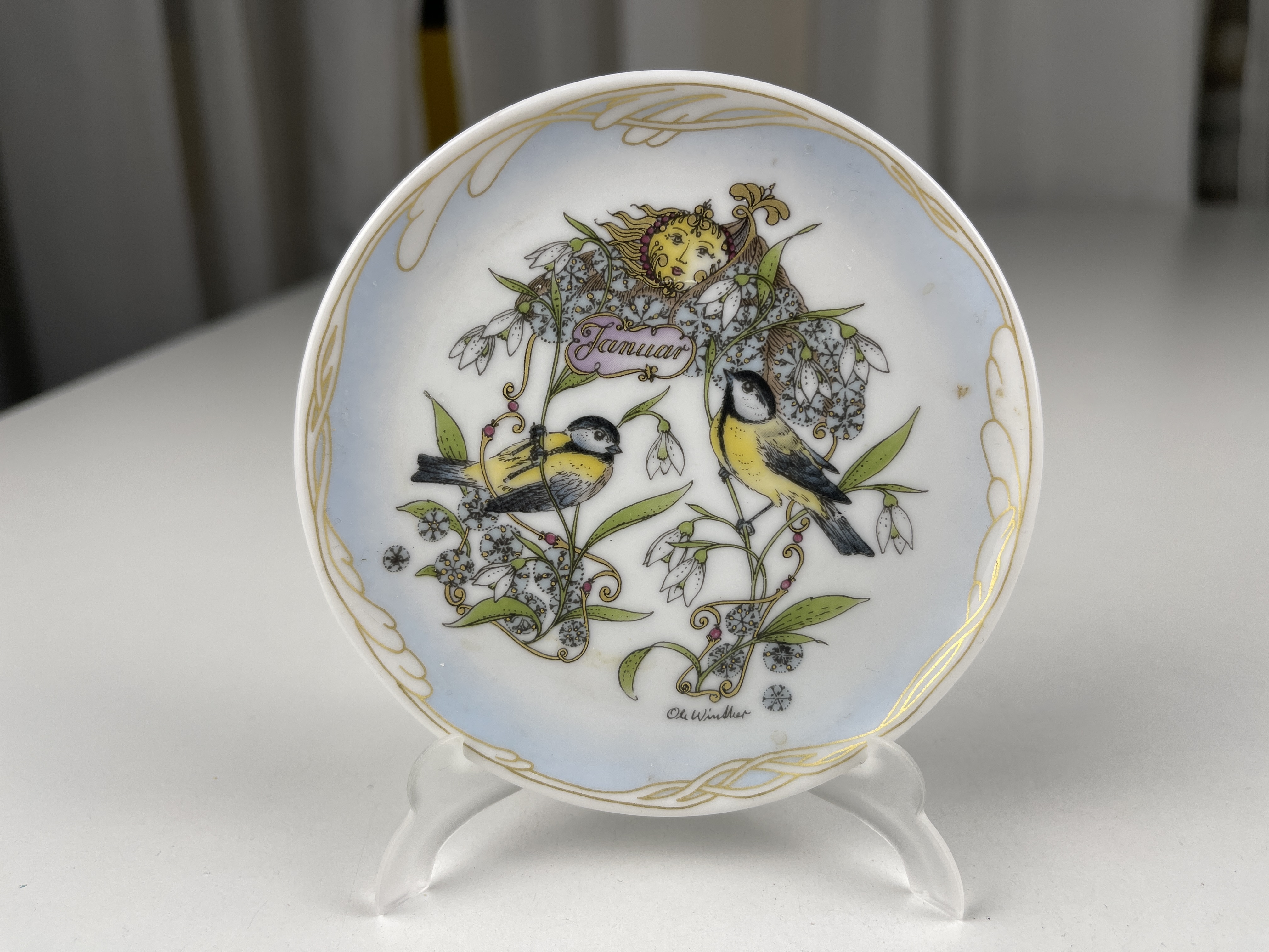 Hutschenreuther Porzellan Teller 9,5 cm Ø Top Zustand    