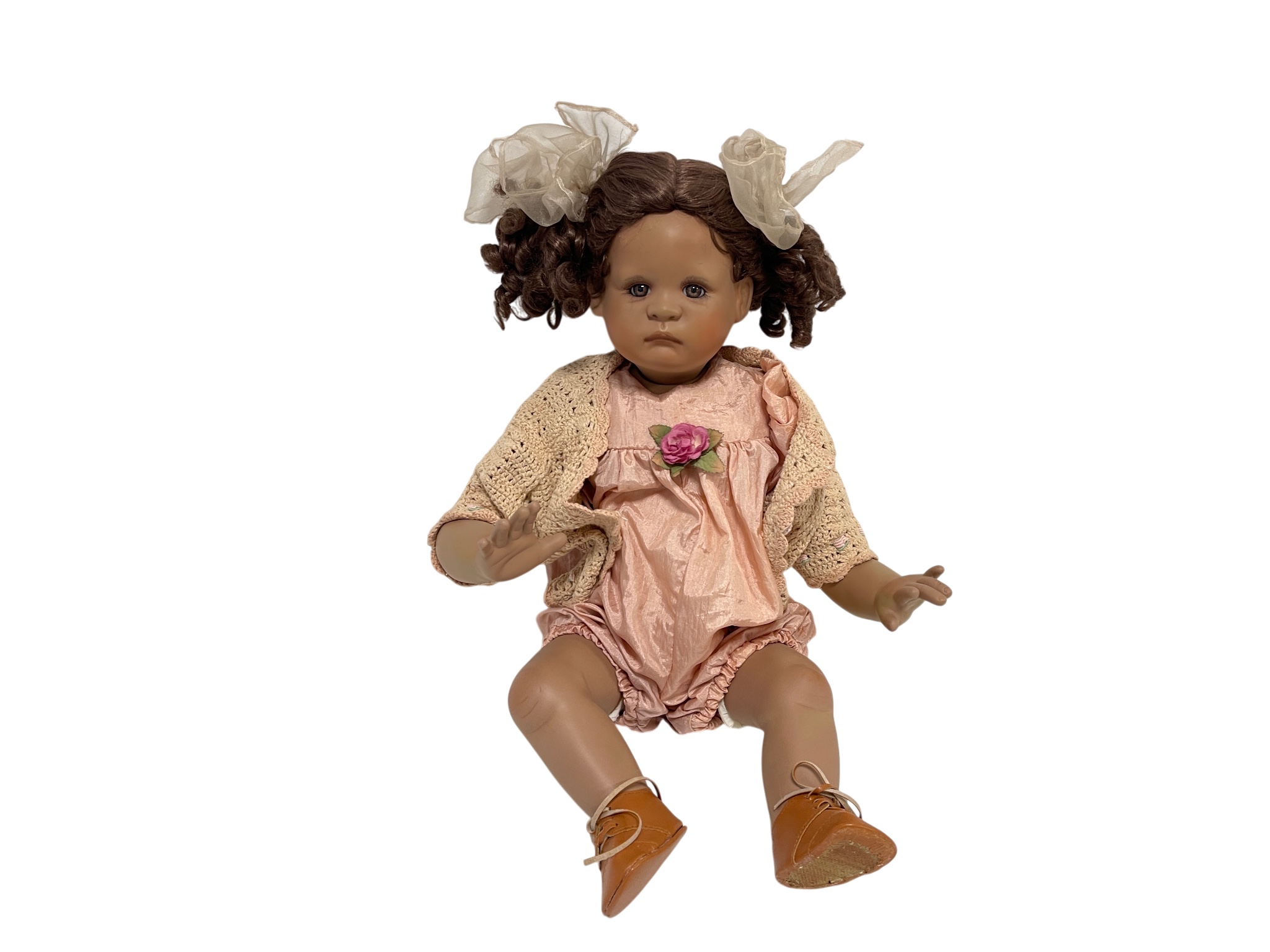  Künstlerpuppe Linda Valentino Michel Porzellan Puppe 56 cm. Top Zustand  