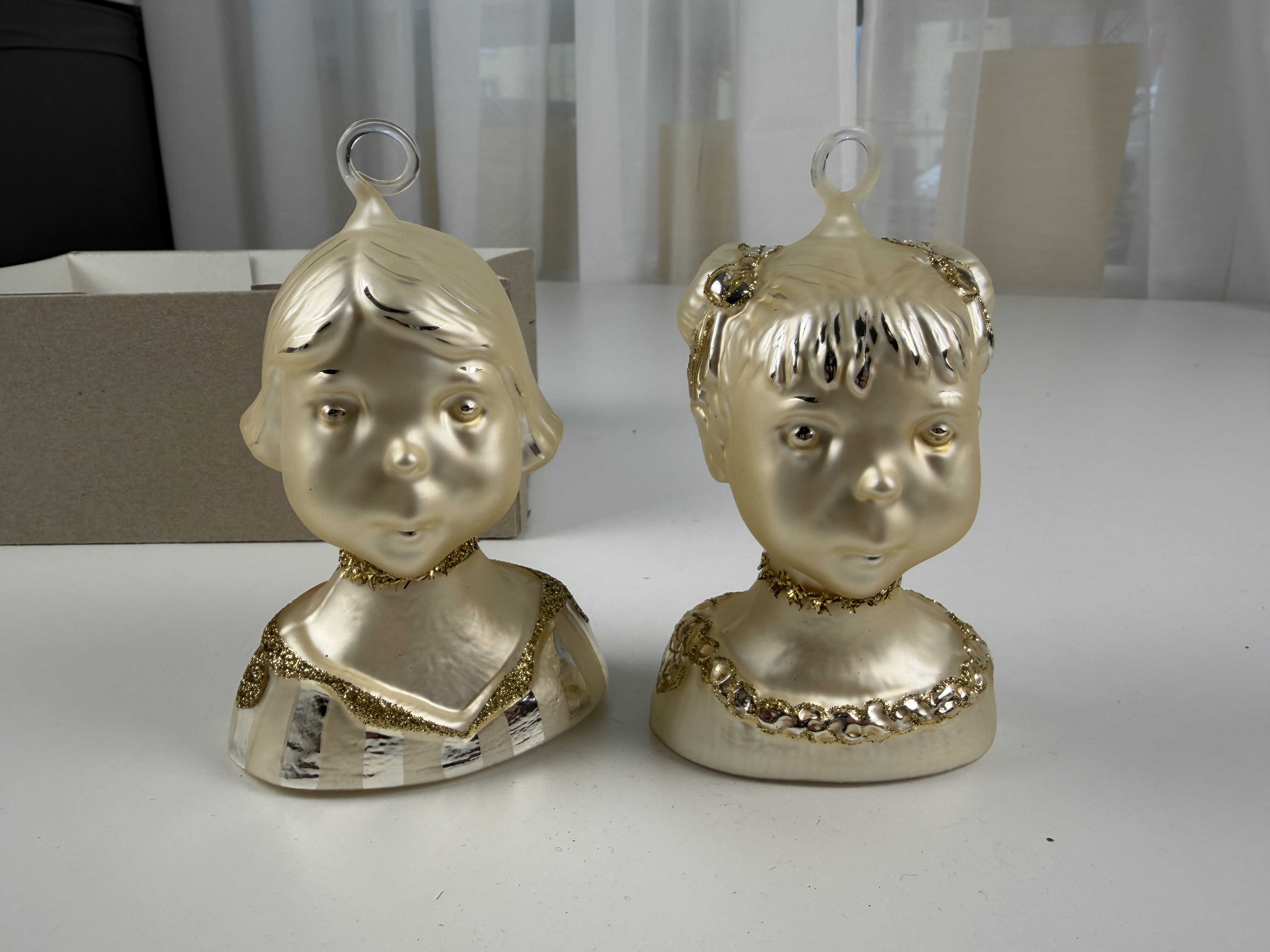 Zwergnase Nicole Marschollek Glaskugeln 2 teiliges Set 13 cm Top Zustand