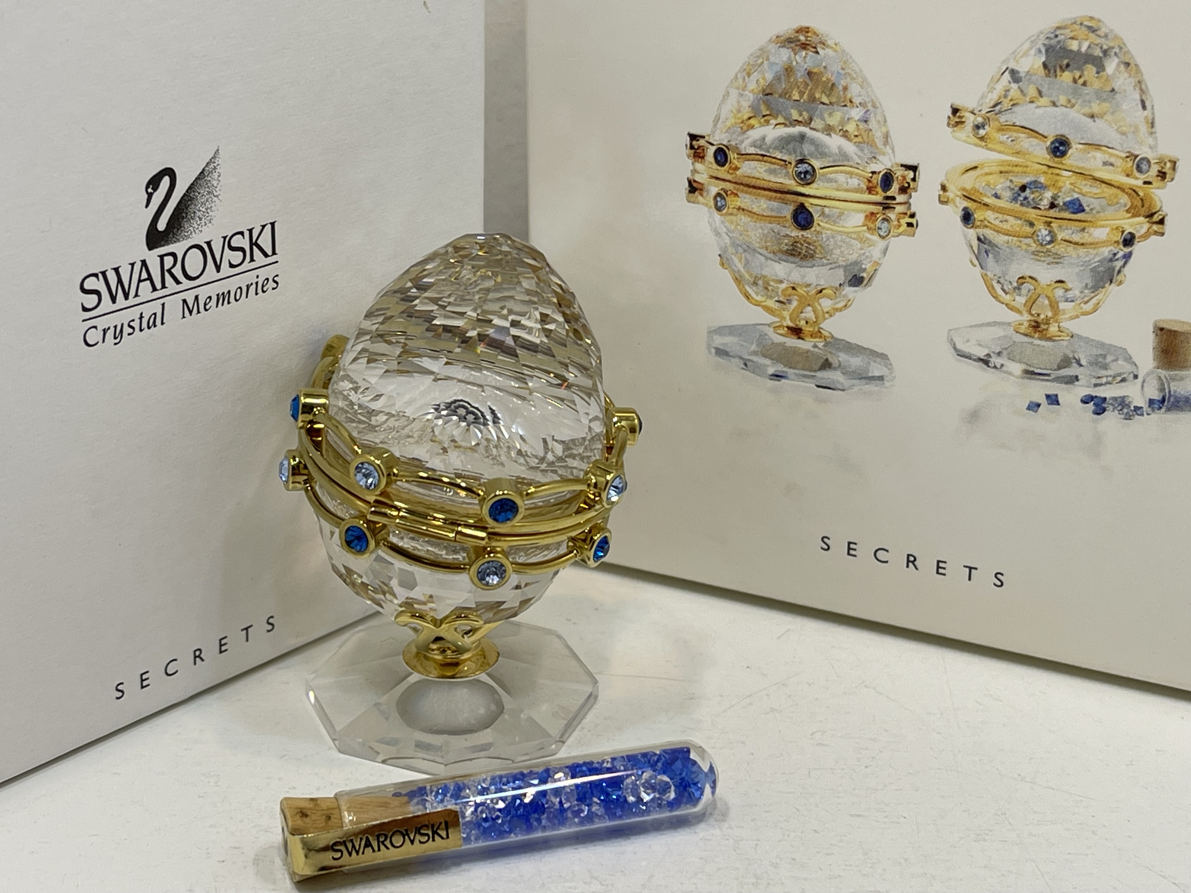 Swarovski Figur 253442 Crystal Memories Gold Ei 6 cm + OPV & Zertifikat . Top Zustand 