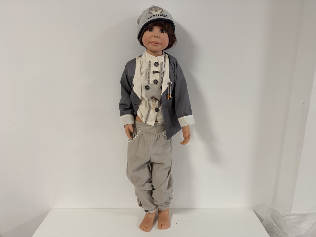  Gerlinde Feser Künstlerpuppe Vinyl Puppe 115 cm.  Top Zustand   