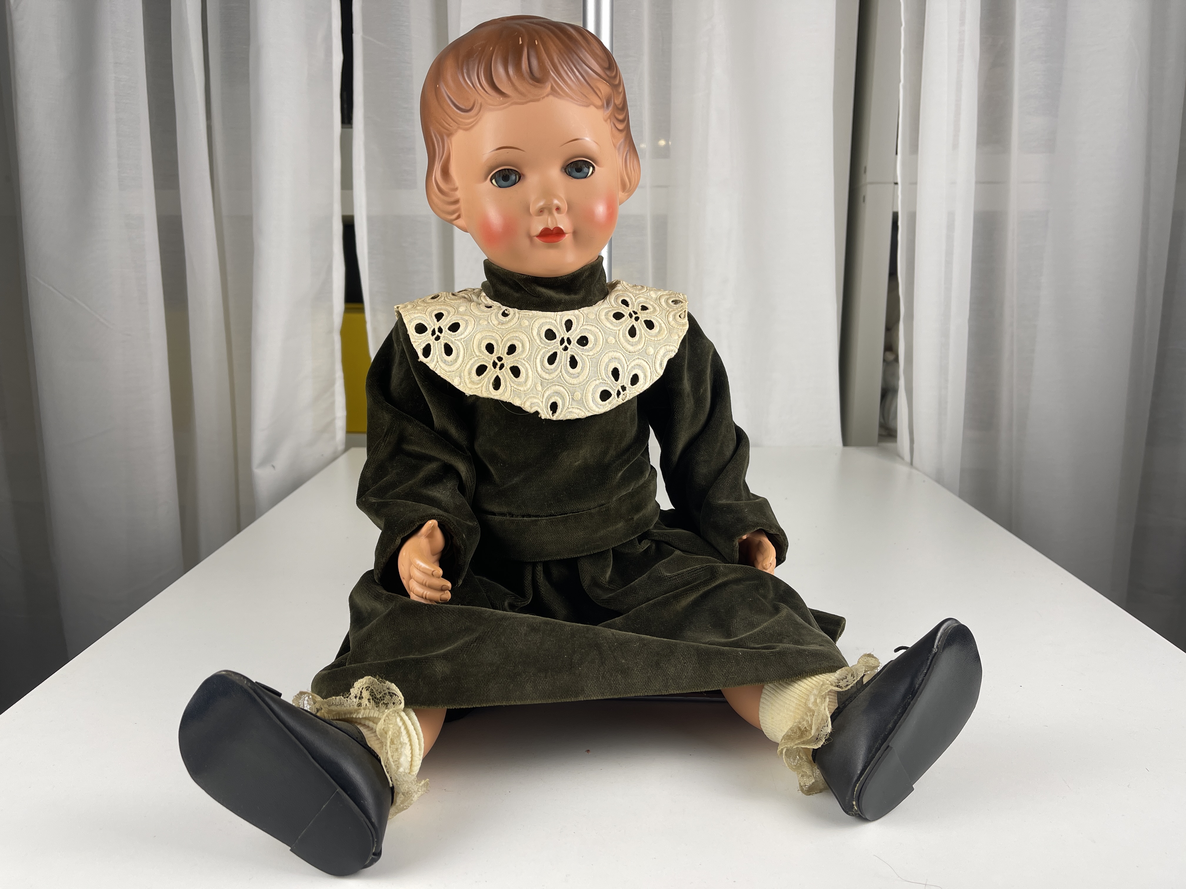 Sammler Puppe Vinyl Puppe 62 cm. Top Zustand  