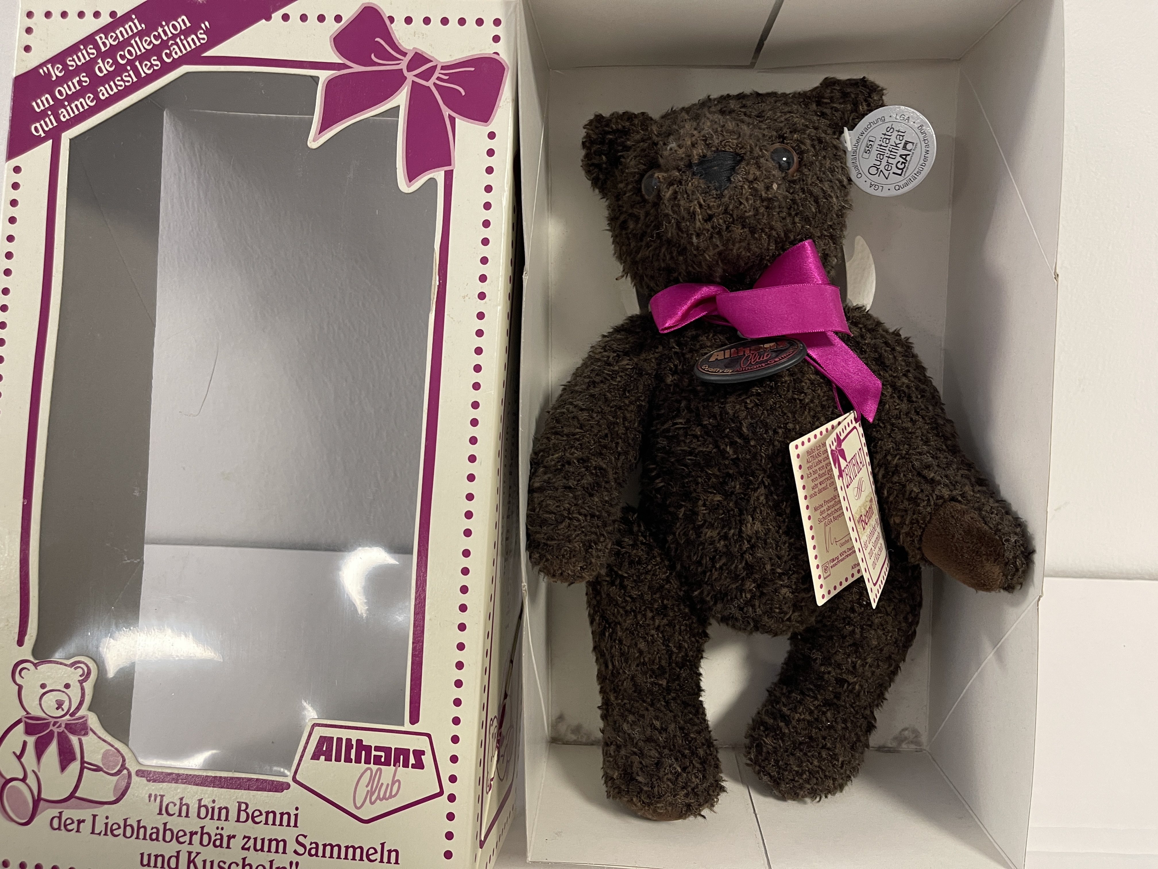 Althans Bär Künstlerbär Teddy Bär 32 cm. Top Zustand.    