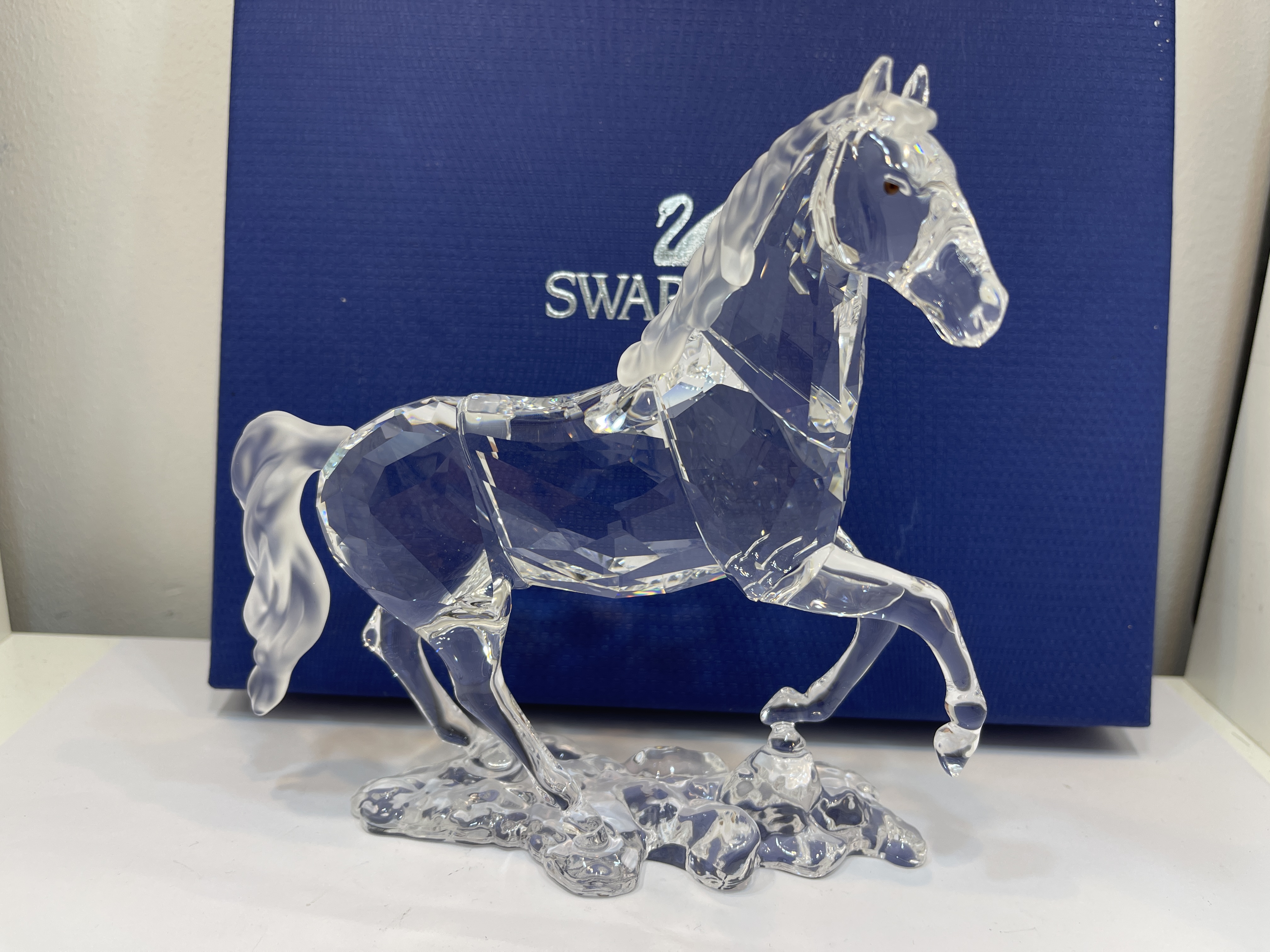 Swarovski Figur 898508 Hengst 14,6 cm. Kiste & Zertifikat.  Top Zustand  