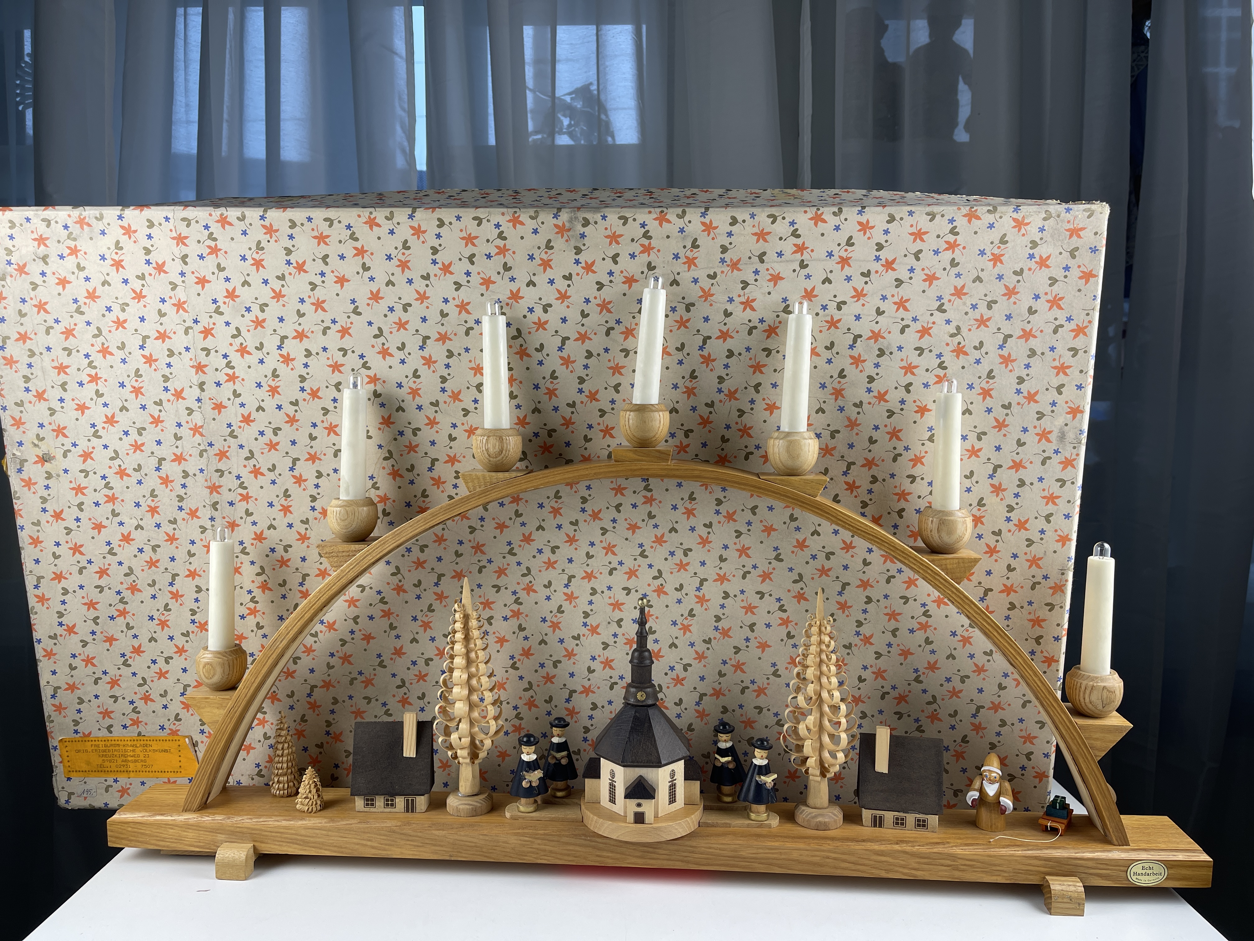 Erzgebirge Schwibbogen  74 x 42 cm. Top Zustand   