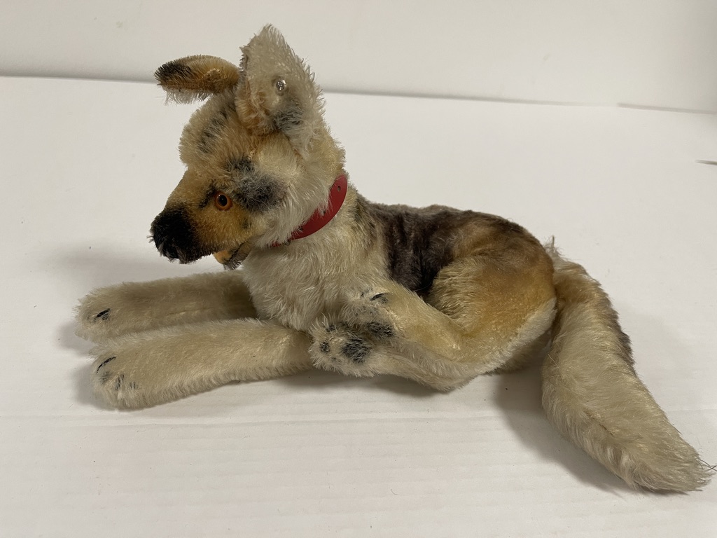 Steiff Tier  Schäferhund liegend 25 x 15 cm Zustand siehe Fotos   