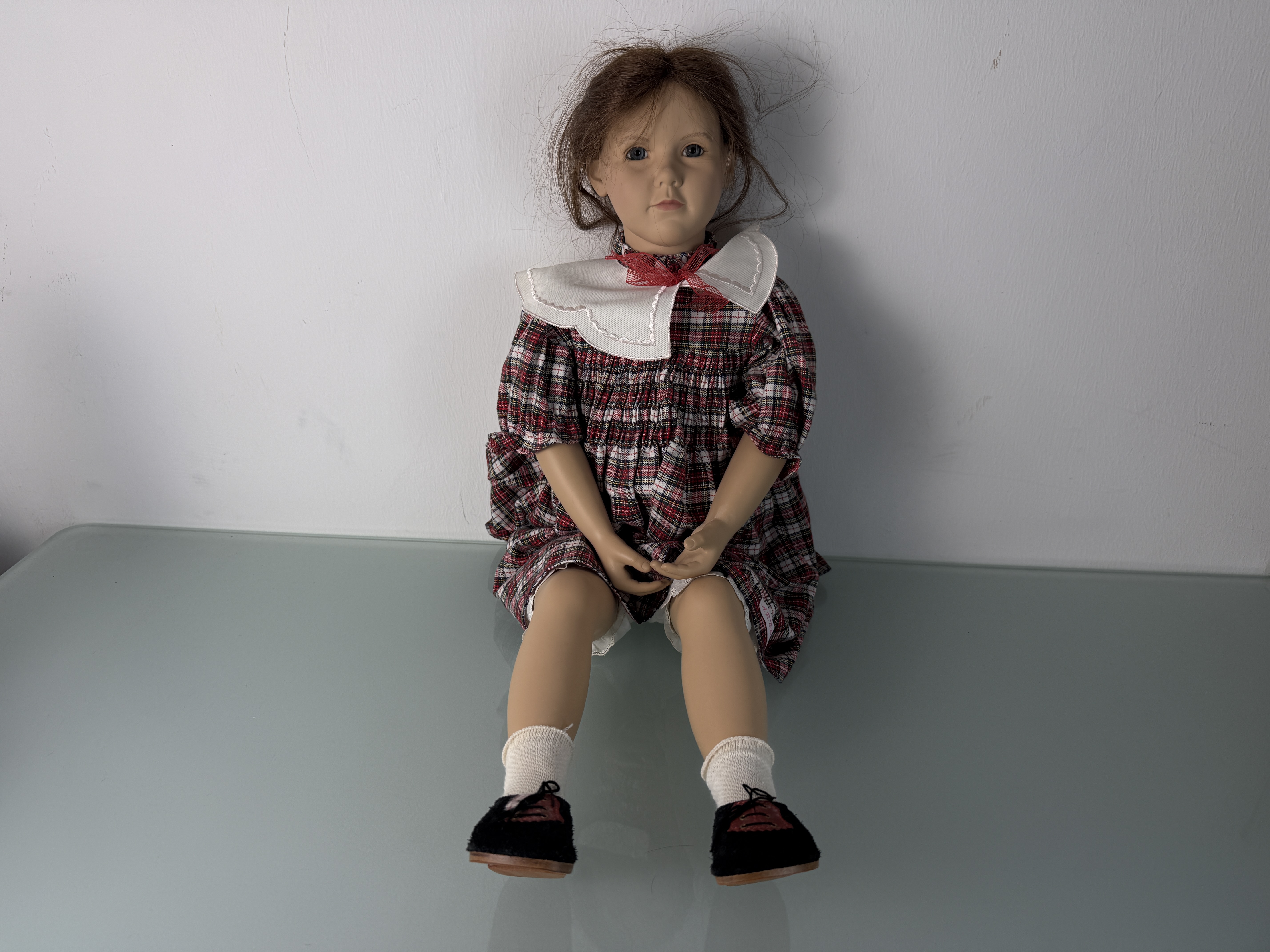 Künstlerpuppe Anita Regina Teckenburg Vinyl Puppe 76 cm. Top Zustand 