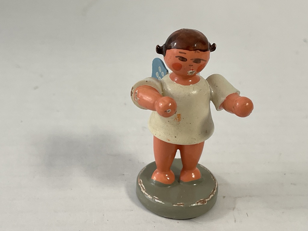  Erzgebirge Figur Engel 6 cm. Zustand siehe Fotos