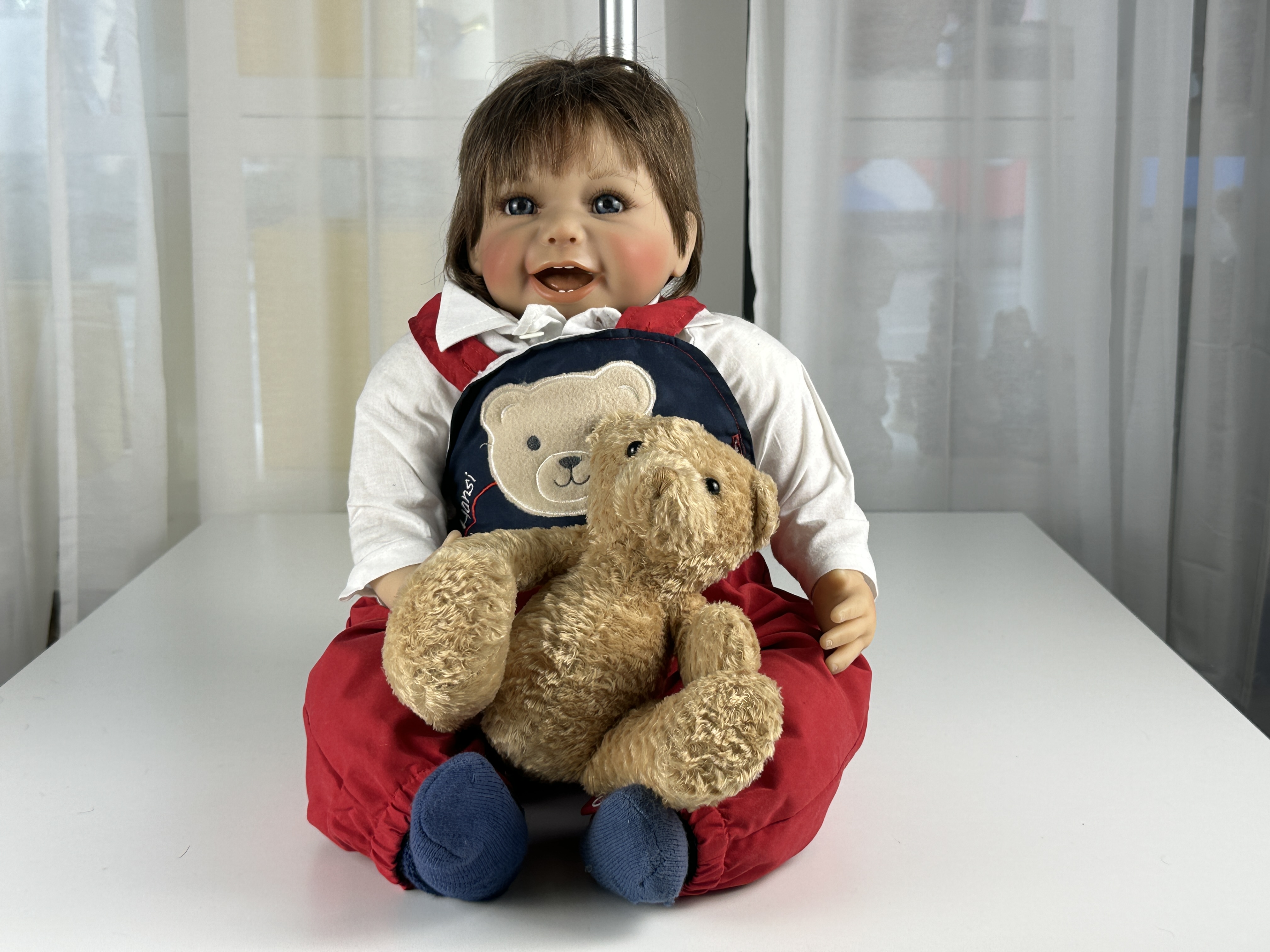 Künstlerpuppe Inge Tenbusch Vinyl Puppe 55 cm.  Top Zustand 